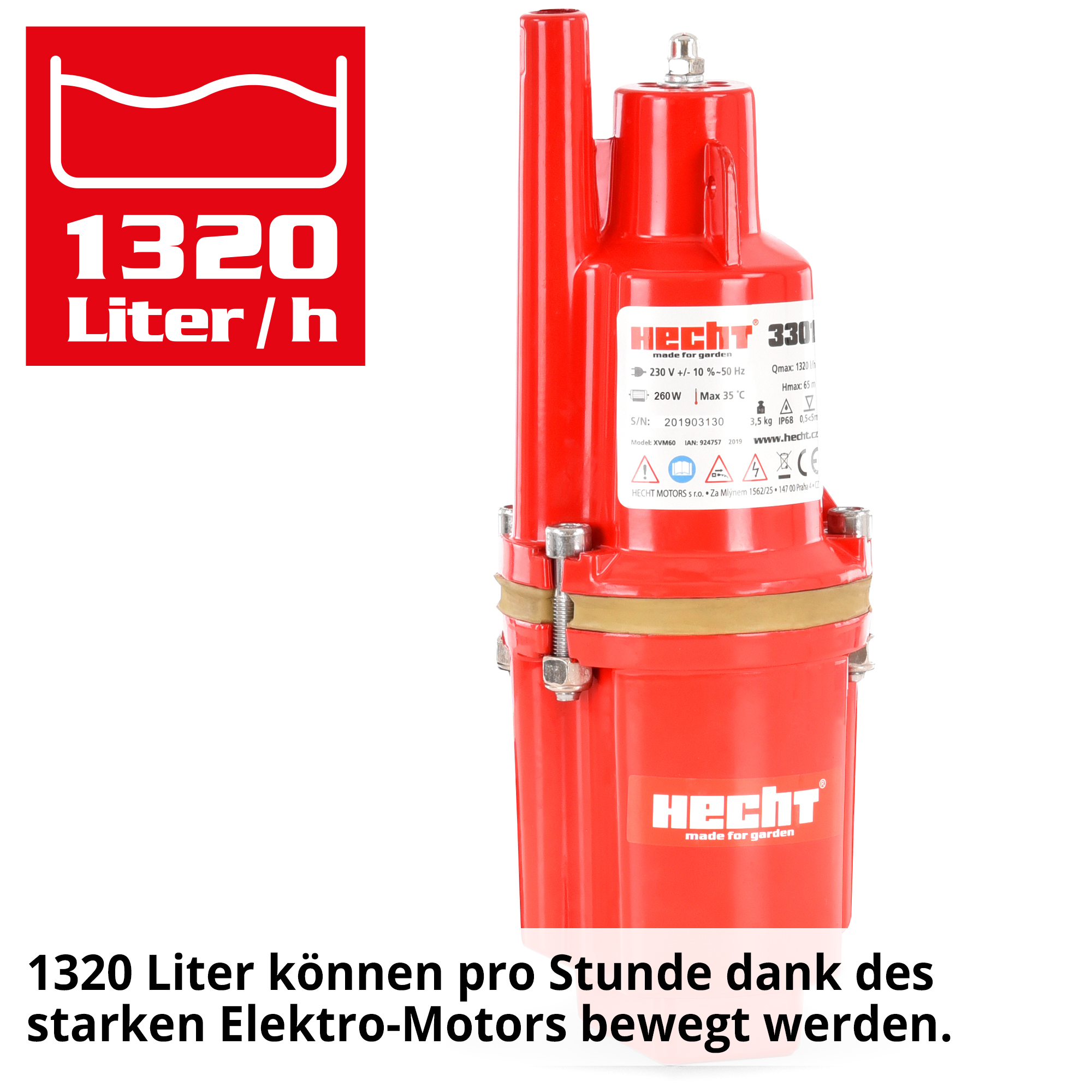 Membranpumpe; 1320 Liter pro Stunde können bewegt werden
