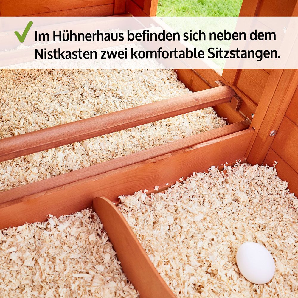 zooprinz Hühnervoliere Modell XXL zwei komfortable Sitzstangen 