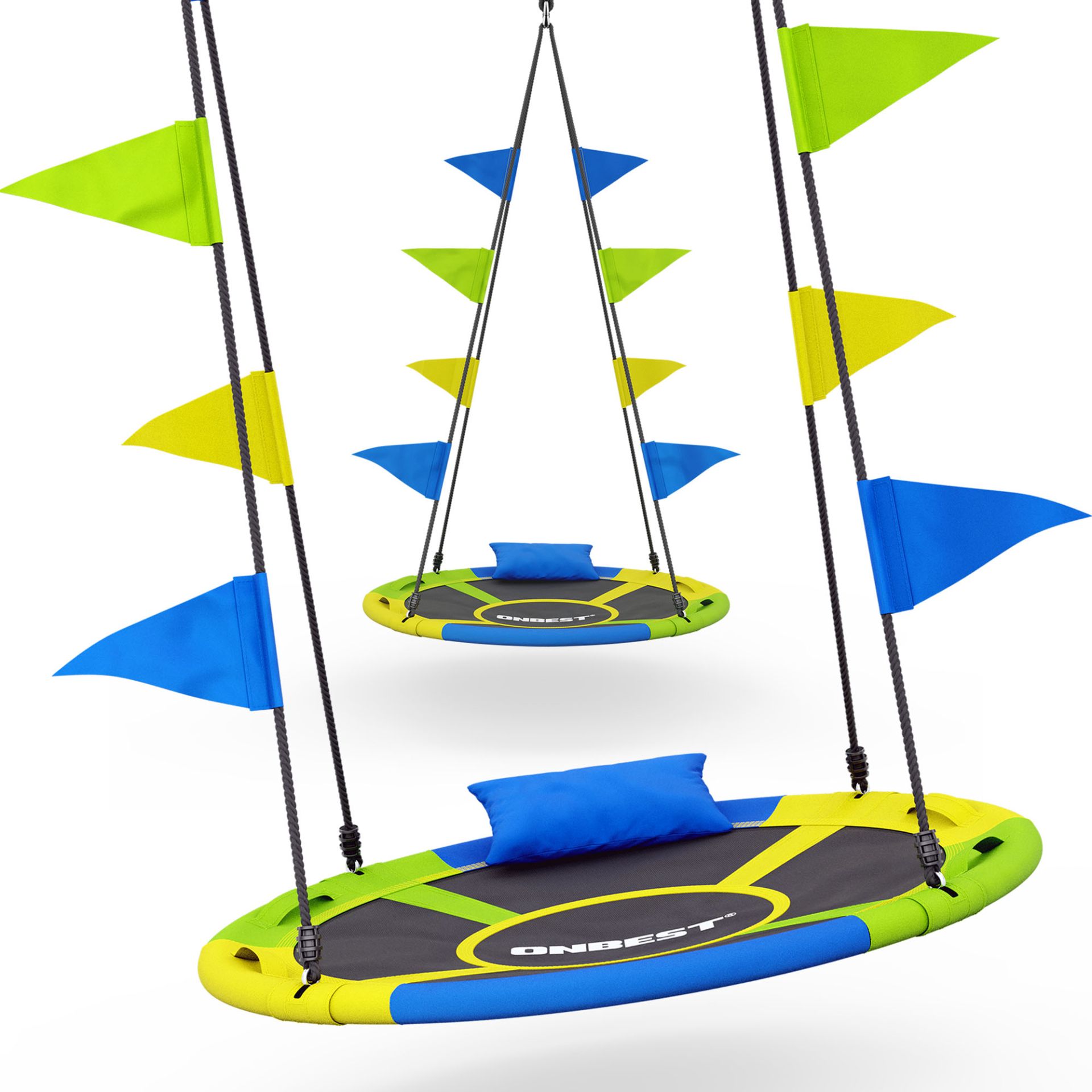 Nestschaukel - Mit höhenverstellbaren PE-Seile 