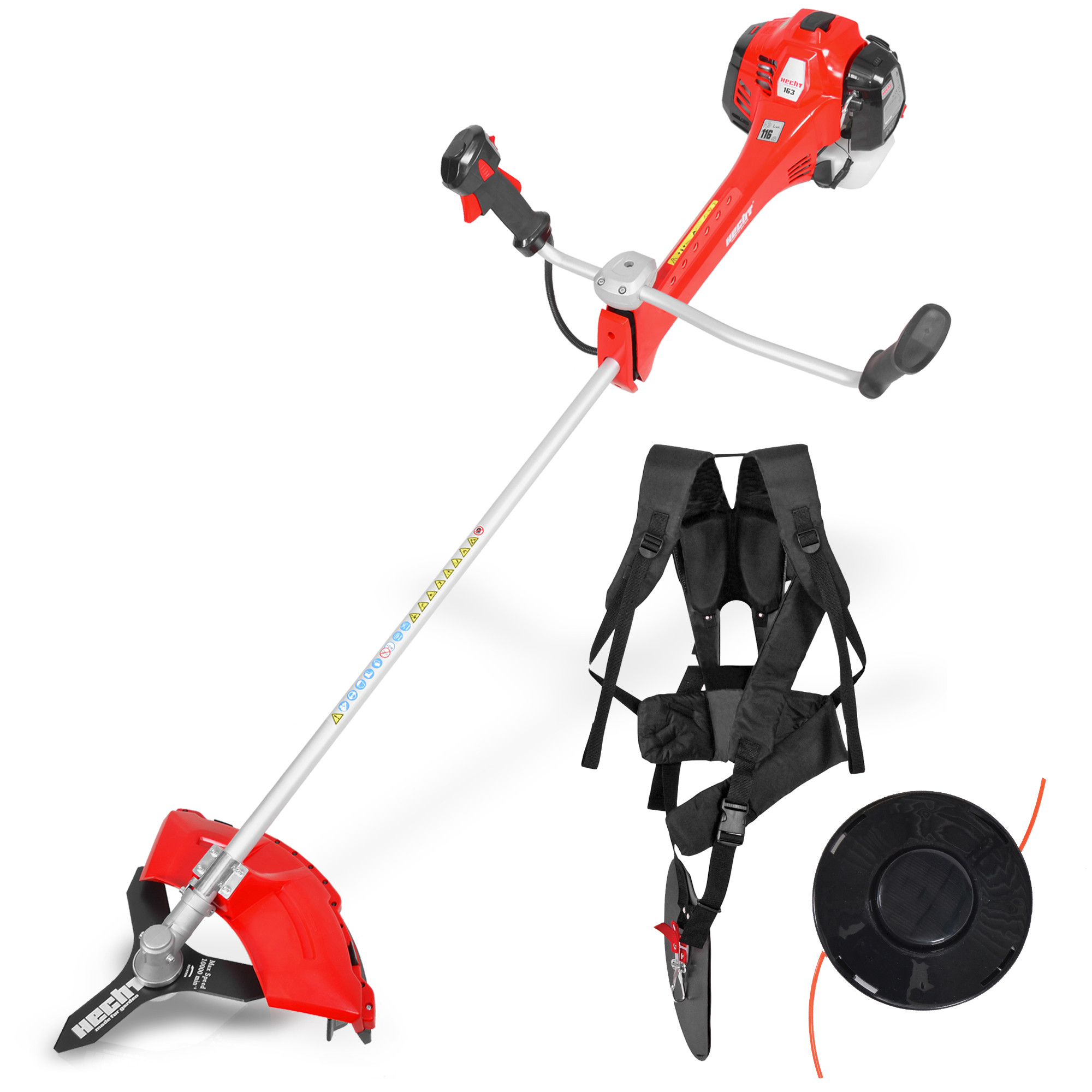 Hecht Freischneider Benzin 163 25 cm 3-Zahn-Messer und ideal für schnelles arbeiten Hecht Freischneider Benzin 163 25 cm 3-Zahn-Messer und ideal für schnelles arbeiten