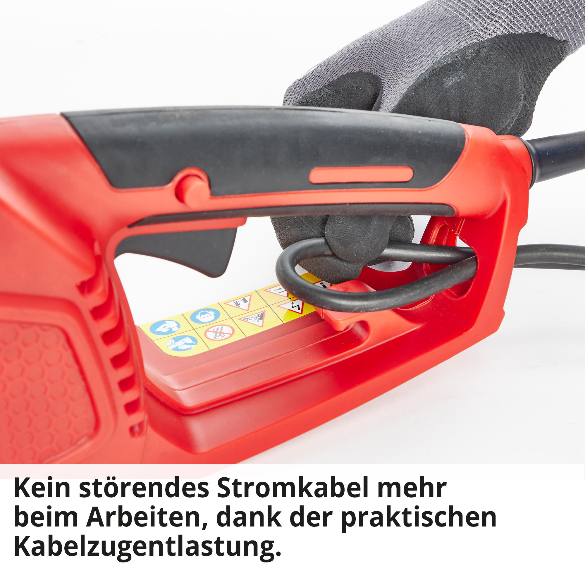 Elektro Kettensäge Kabelzugentlastung Stromkabel Halterung Griff Sicherheit