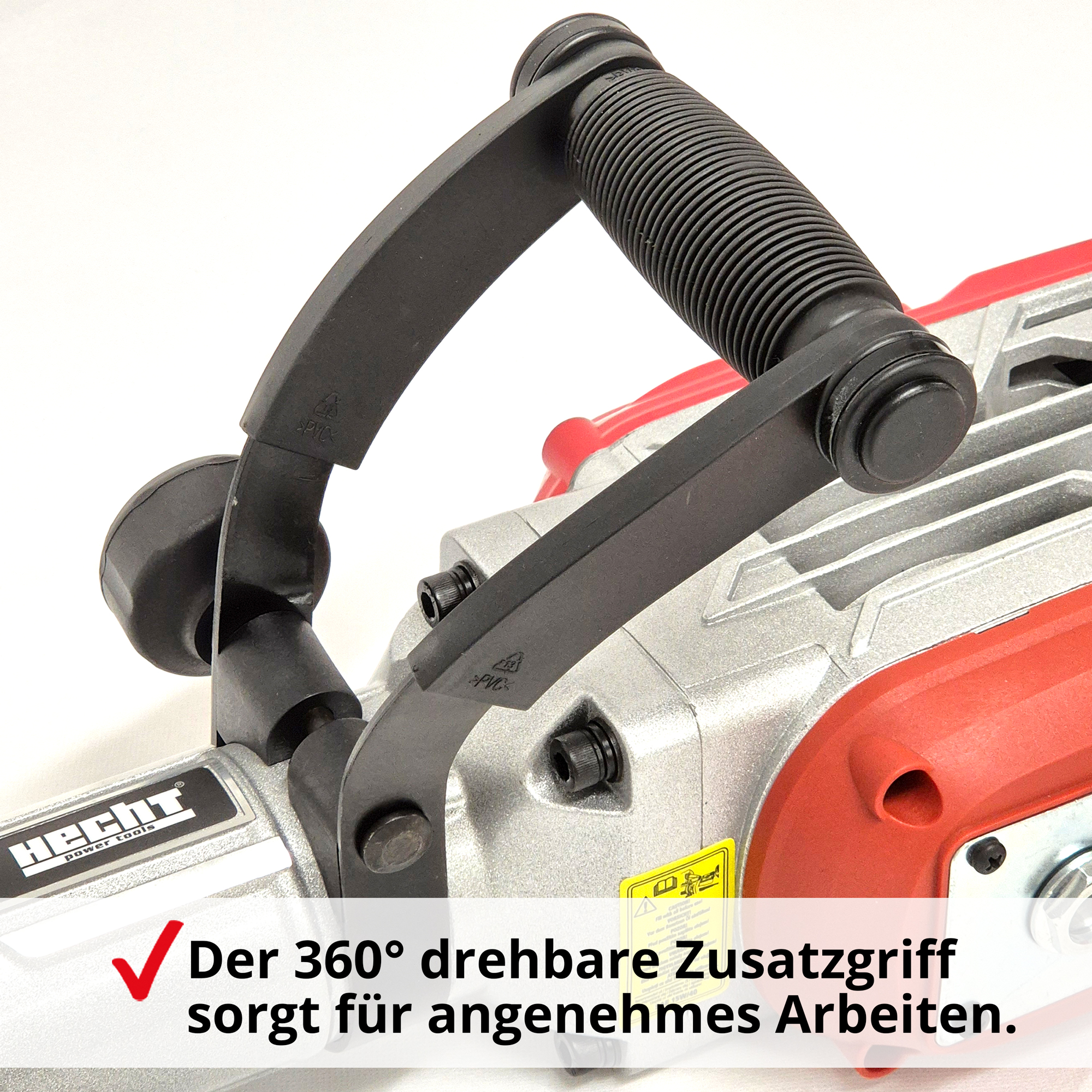 Stemmhammer mit 360 Grad drehbaren Zusatzgriff welcher für angenehmes Arbeiten sorgt