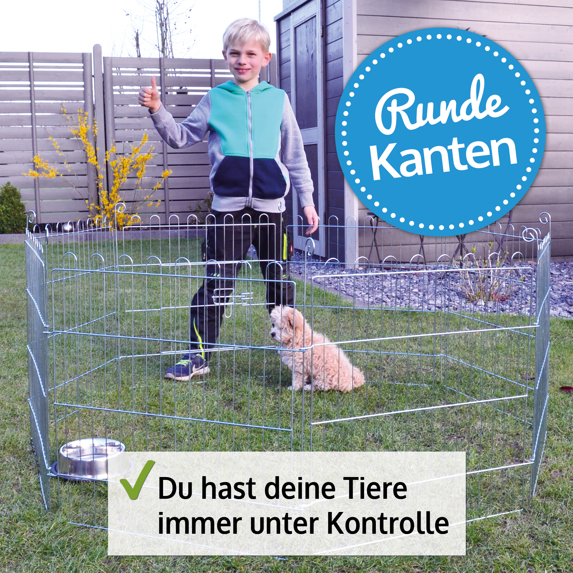 Kleintiergehege mit Gewebeboden zum Schutz deines Fußbodens im Haus