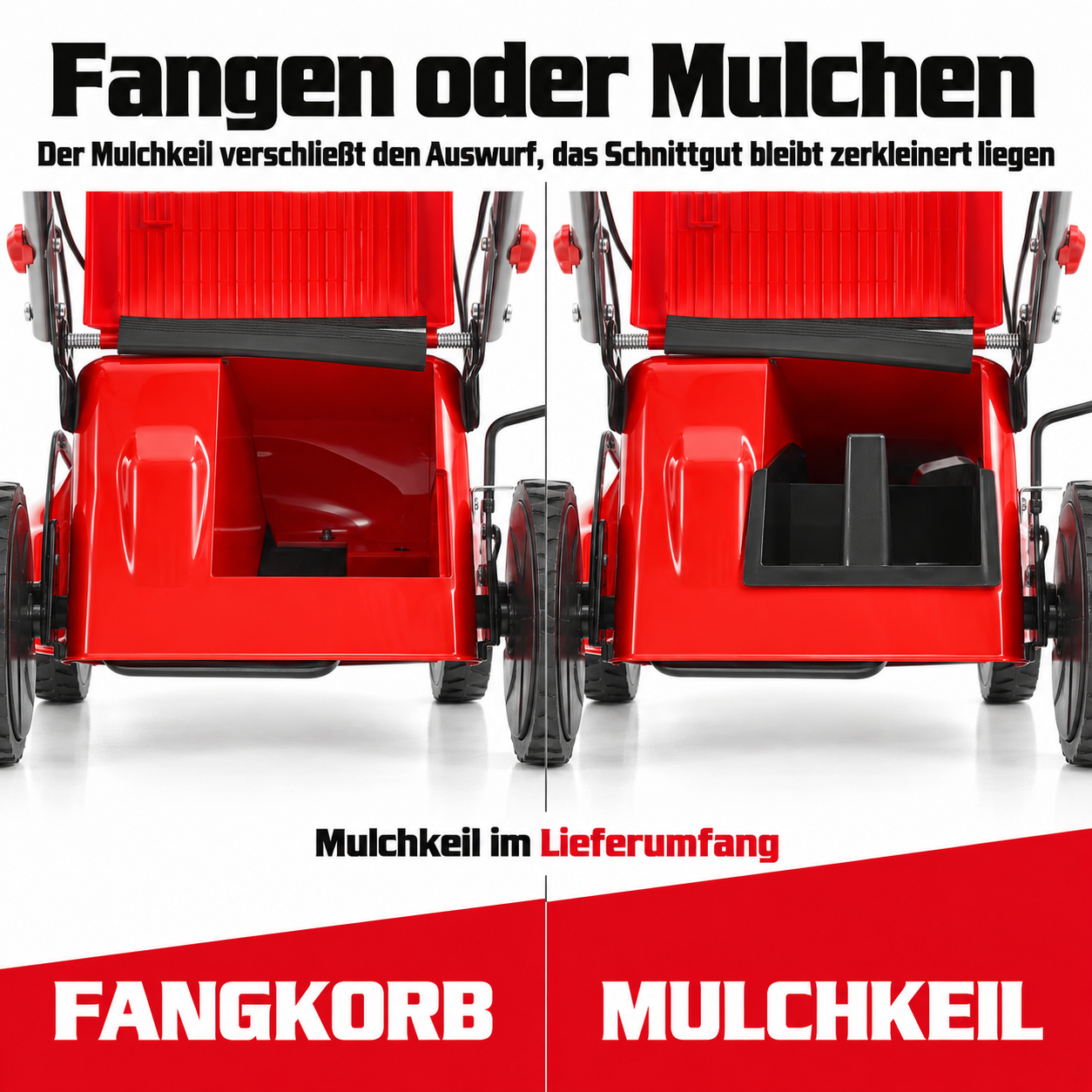 HECHT Akku-Rasenmäher 5141 S mit Fangkorb und Mulchkeil im Lieferumfang (Dieses Bild wurde mit Hilfe von KI generiert.)