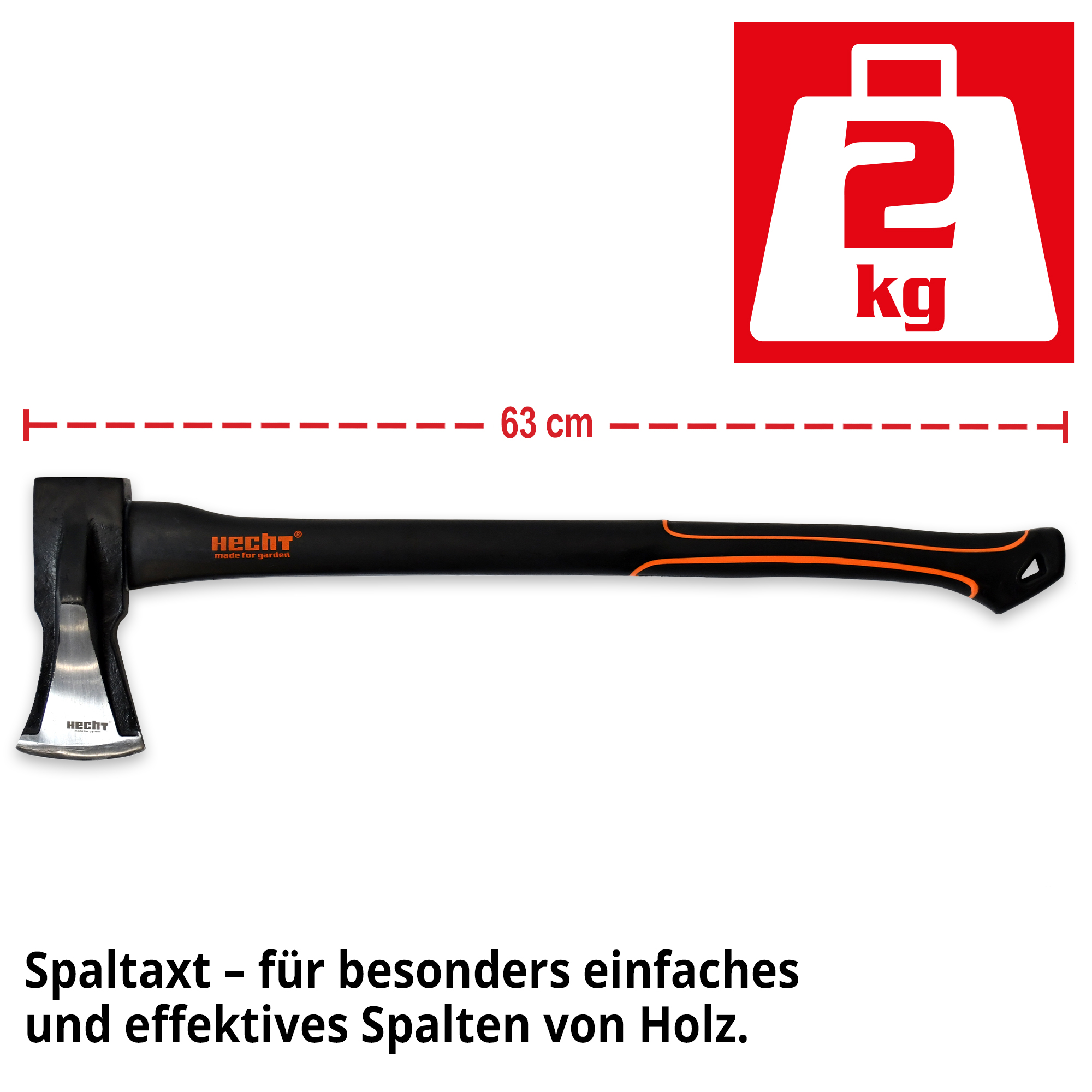 HECHT 4er Axt Set »Nr. 8« Spaltaxt für bequemes Spalten von Holz
