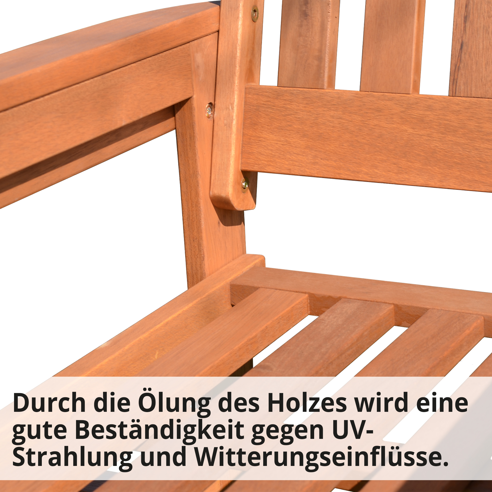 Gartenbank aus geöltem Merantiholz – widerstandsfähig gegen Witterung und UV-Strahlung Gartenbank aus geöltem Merantiholz – widerstandsfähig gegen Witterung und UV-Strahlung