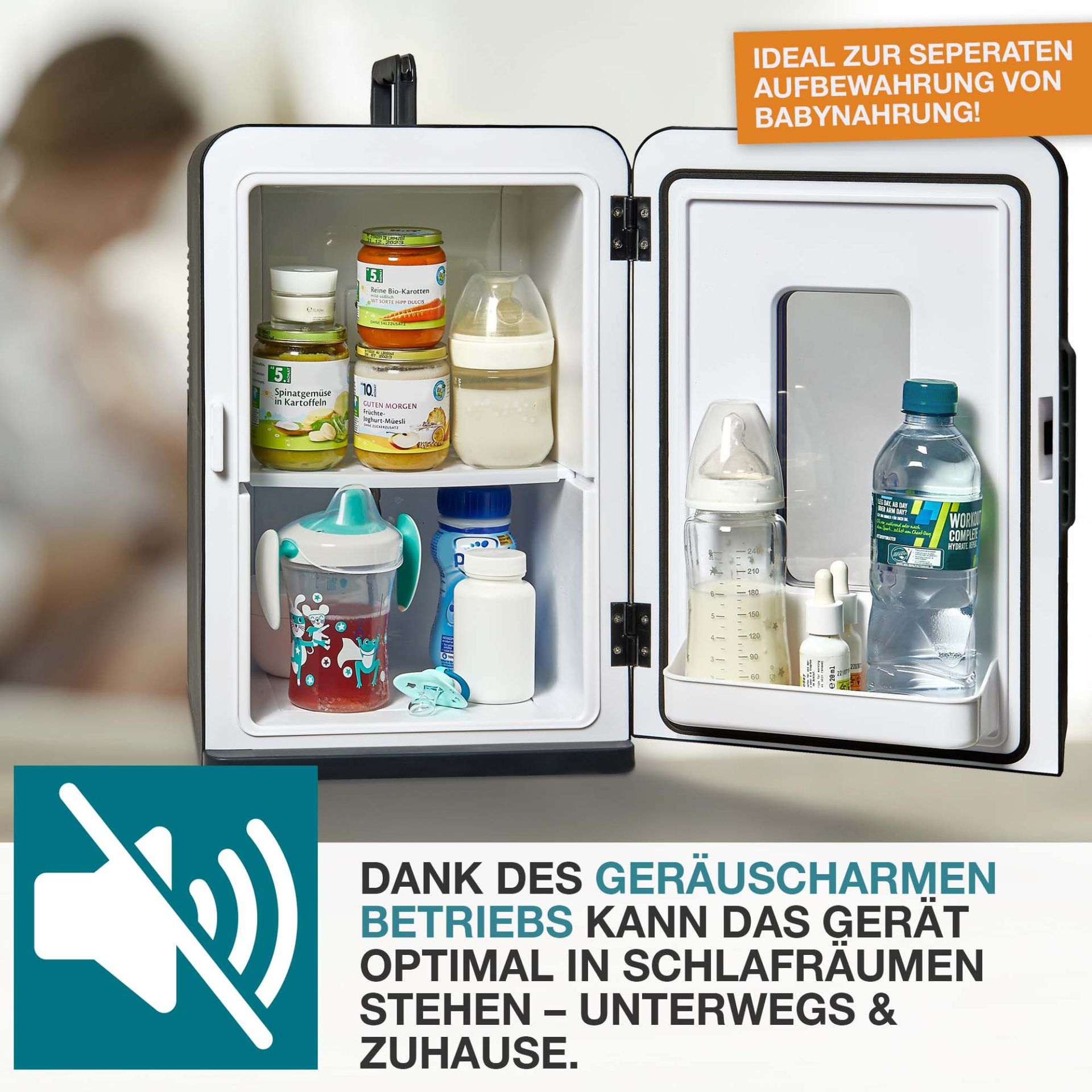 TOM Mini Kühlschrank; geräuscharmer Betrieb