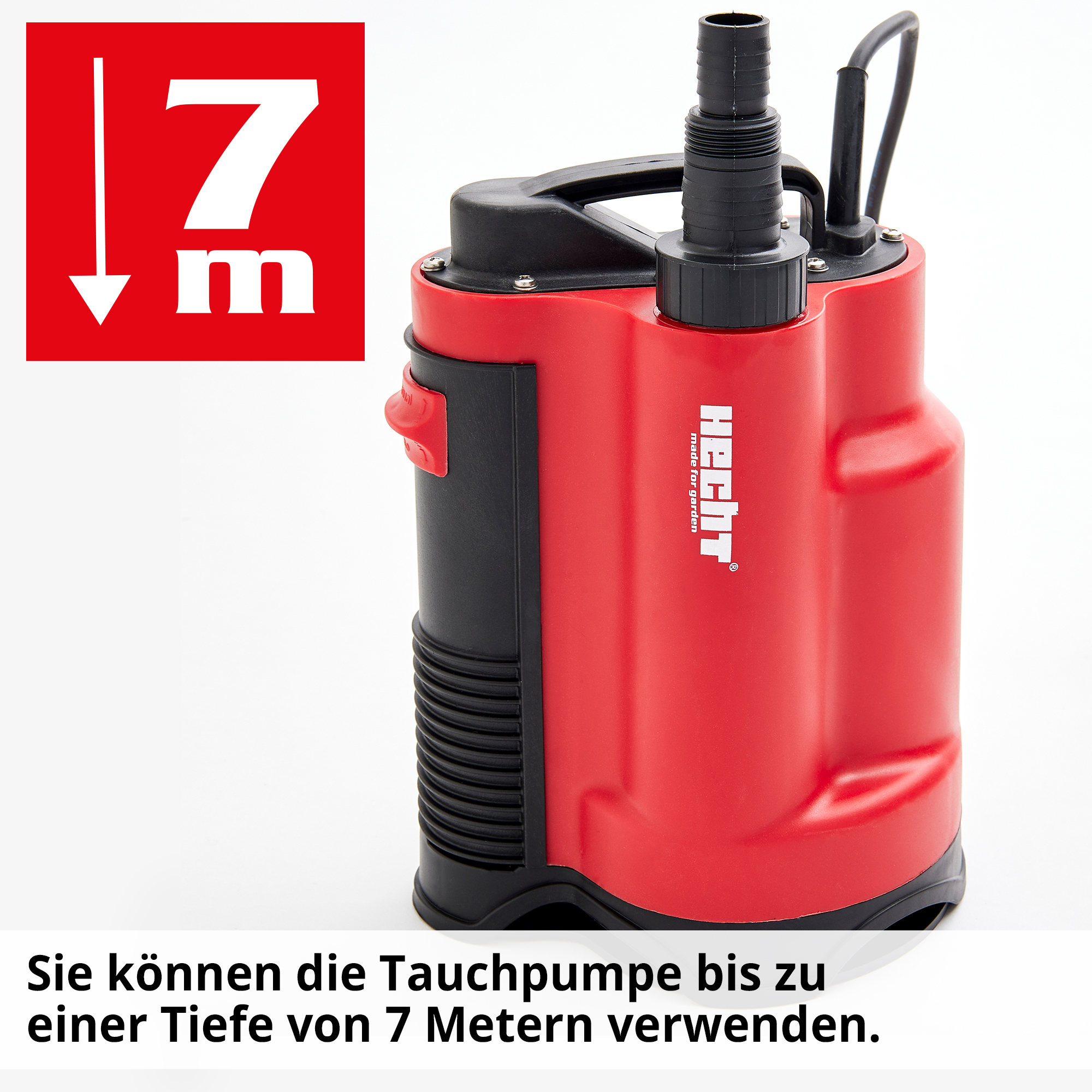 HECHT Tauchpumpe 3775 Tauchpumpe mit großer Pumptiefe