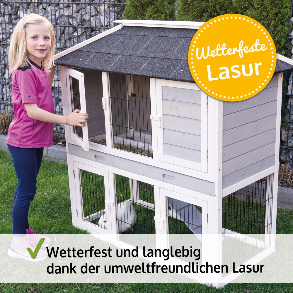 zooprinz Kaninchenstall Stadtvilla aus Vollholz wetterfest und langlebig zooprinz Kaninchenstall Stadtvilla aus Vollholz wetterfest und langlebig