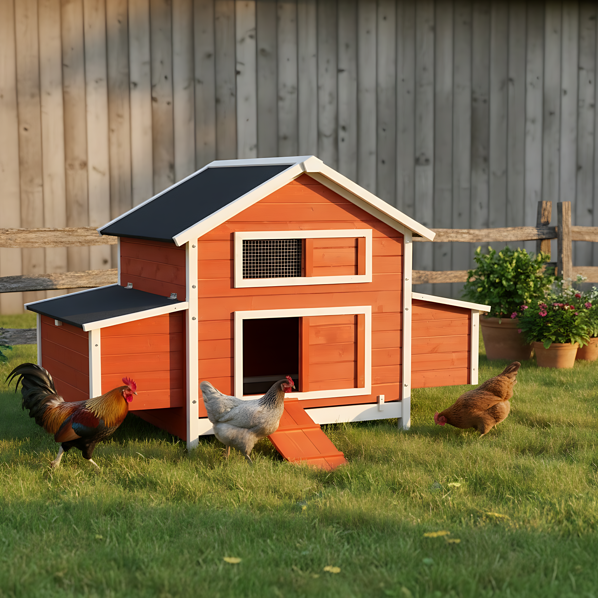 Hühnerstall Betty Rot Hühnerhaus