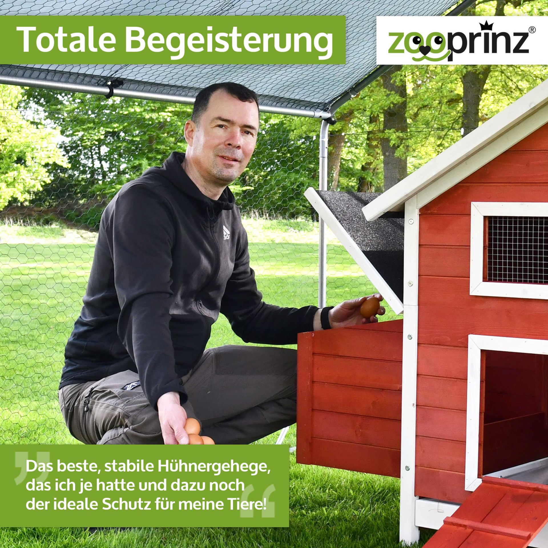 Hühnervoliere Steel; totale Begeisterung