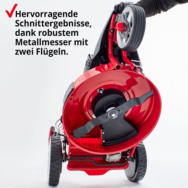 HECHT 3-Rad Benzin Rasenmäher »5483 SW« Benzin Rasenmäher mit robustem Metallmessern