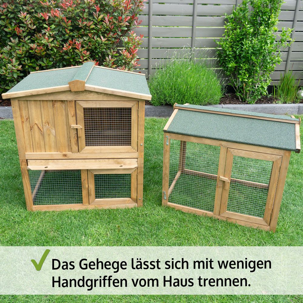 zooprinz Hasenstall Meister Lampe trennbares Gehege