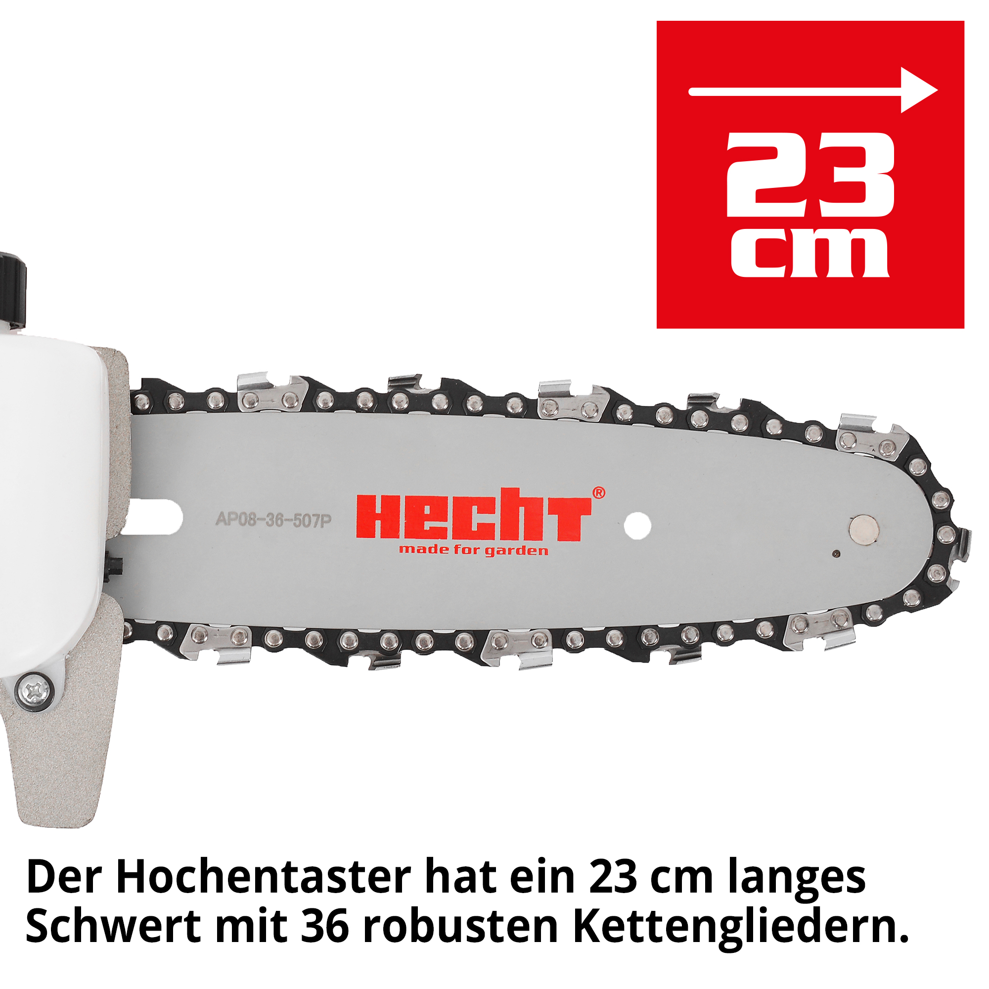 Elektro-Multitool mit Hochentaster 23 cm Schnittlänge und robuster Kette 