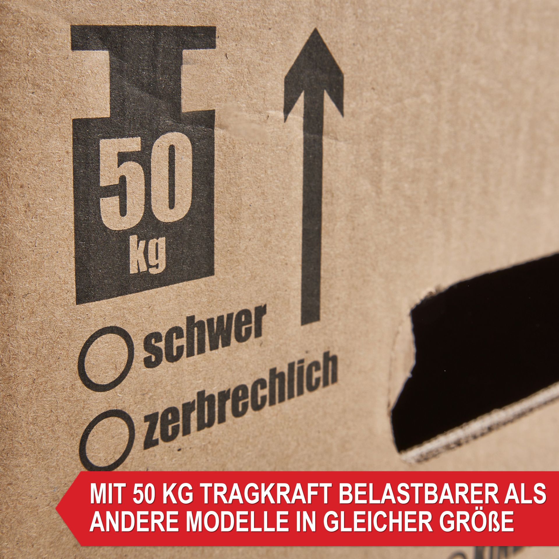 Sehr große Tragkraft und Belastbarkeit von 50kg - Umzugskartons