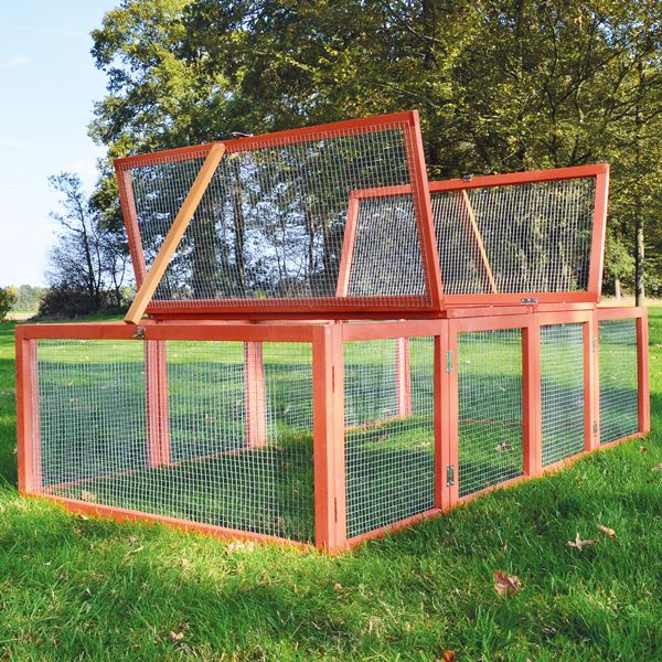 zooprinz Auslauf »Rabbit Run Braun« offener Boden Pflegeleicht 
