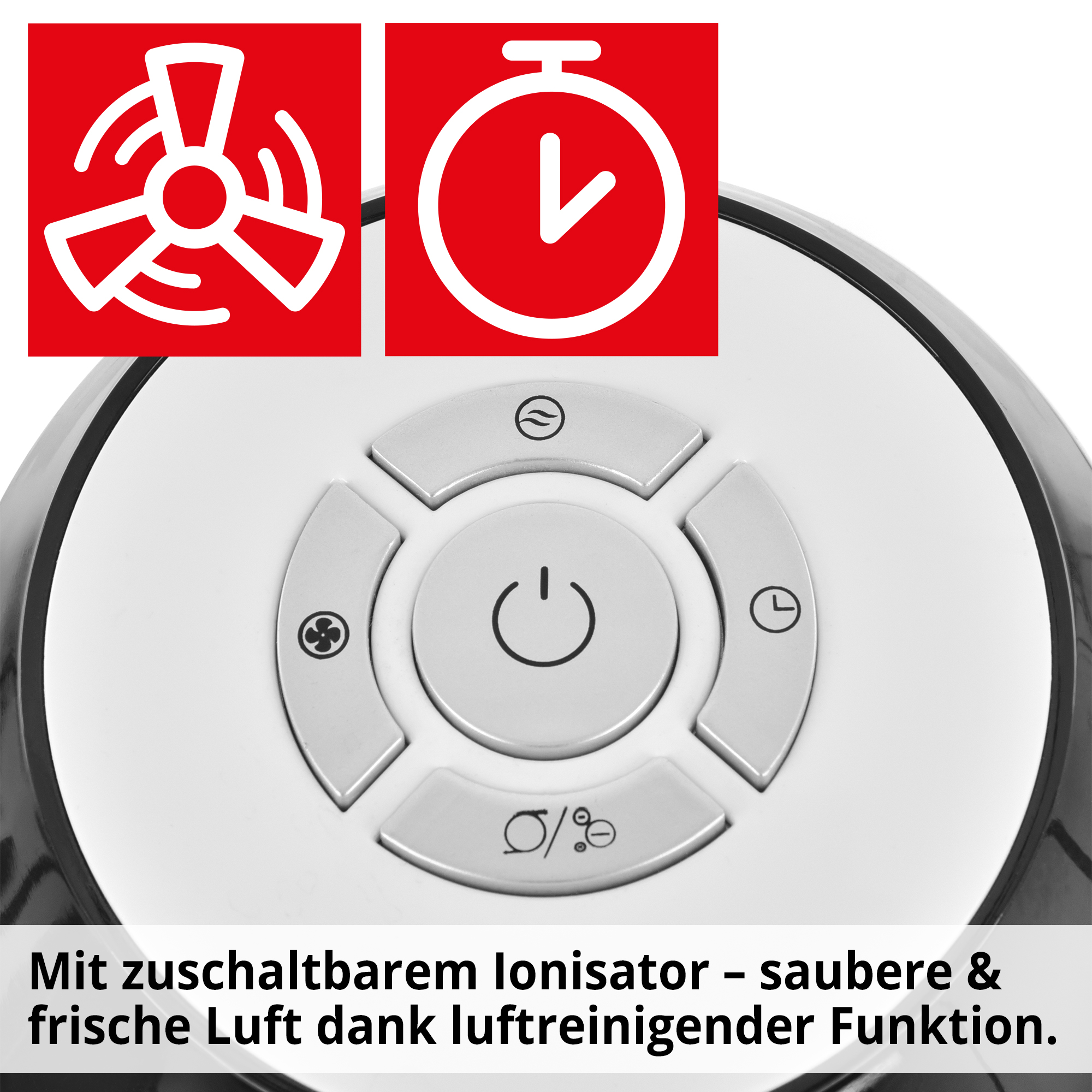 HECHT Turmventilator »3739« Turmventilator mit zuschaltbarem Ionisator für saubere & frische Luft