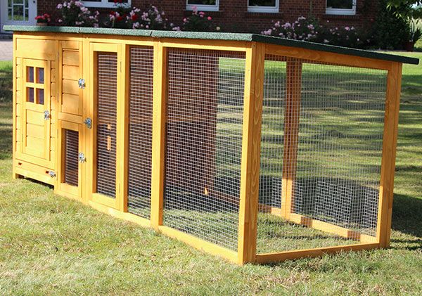 zooprinz Hühnervoliere Flexi mit Auslauf Wetterfest durch umweltfreundliche Lasur