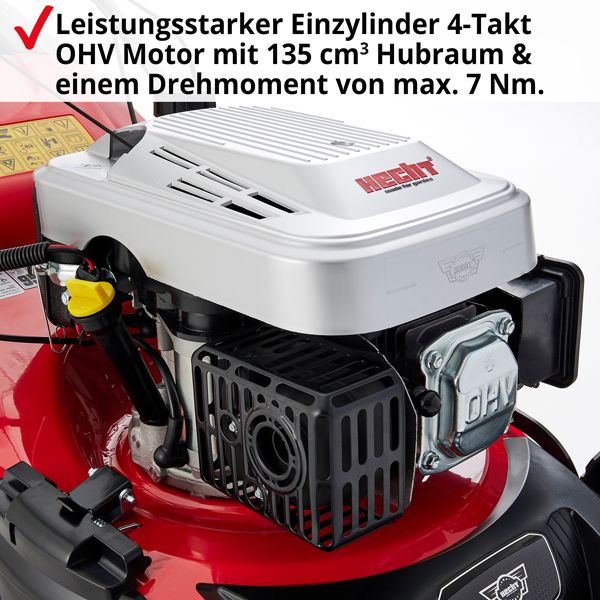 HECHT Benzin Rasenmäher »5484 SXE« Benzin Rasenmäher mit starkem Motor