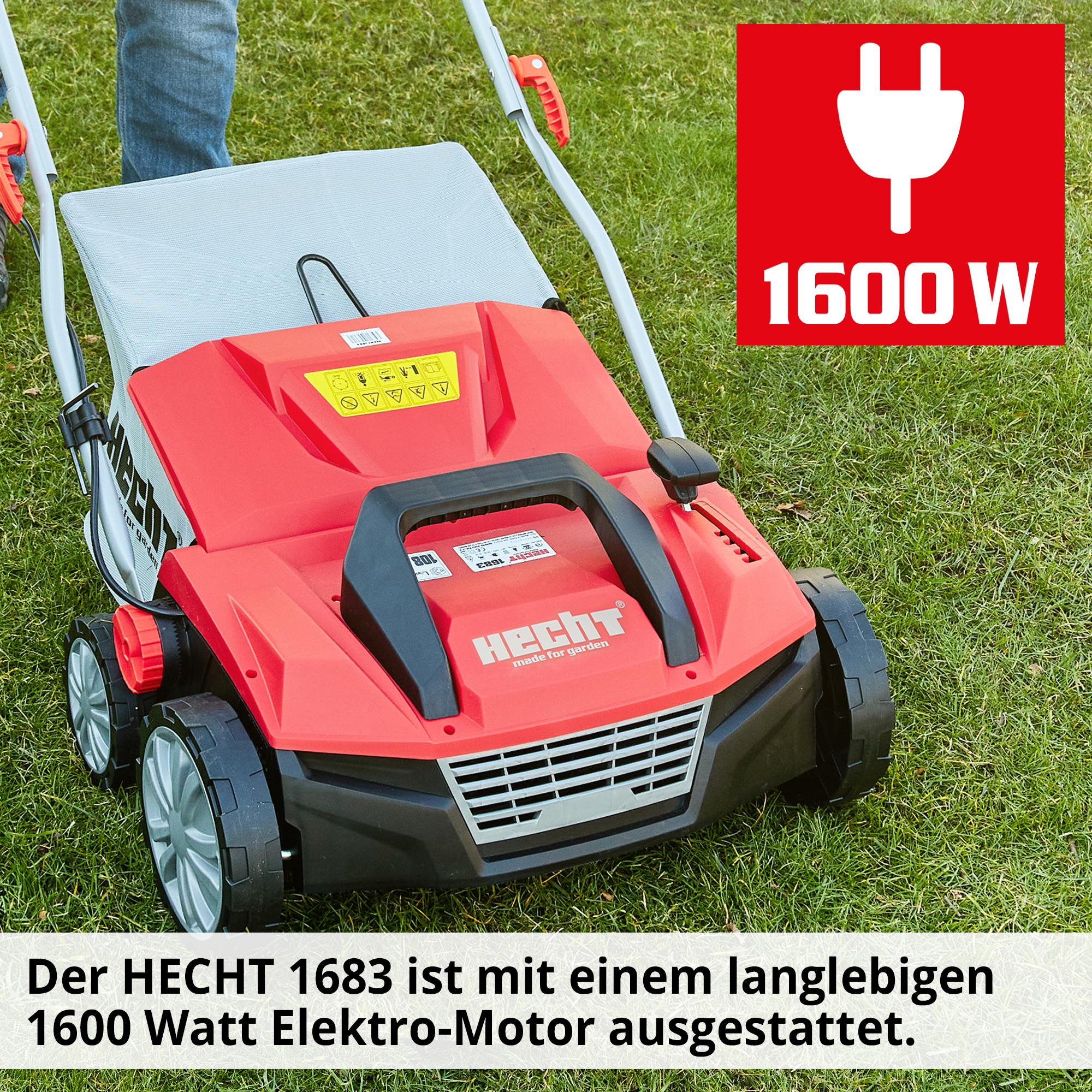 Vertikutierer; langlebiger 1600 Watt Elektro Motor