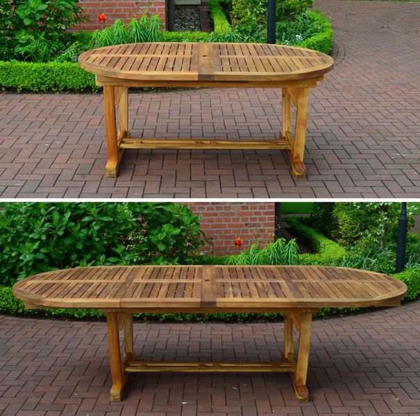 Gartensitzgruppe Royal; Tisch 2-fach ausziehbar von 180 auf 280 Zentimeter