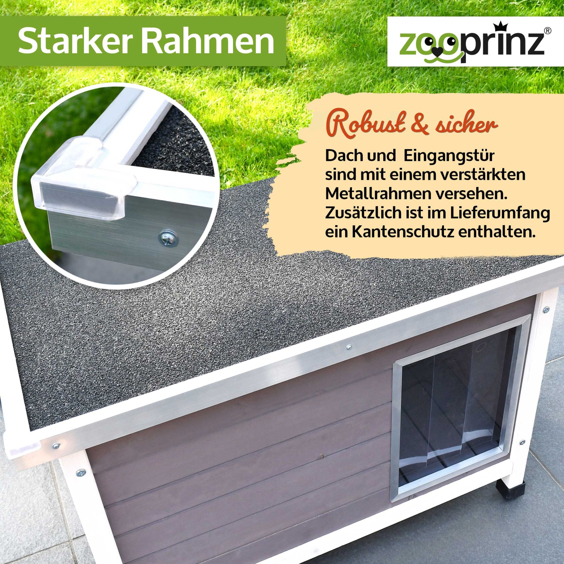 Hundehütte Jacky; starker Metallrahmen