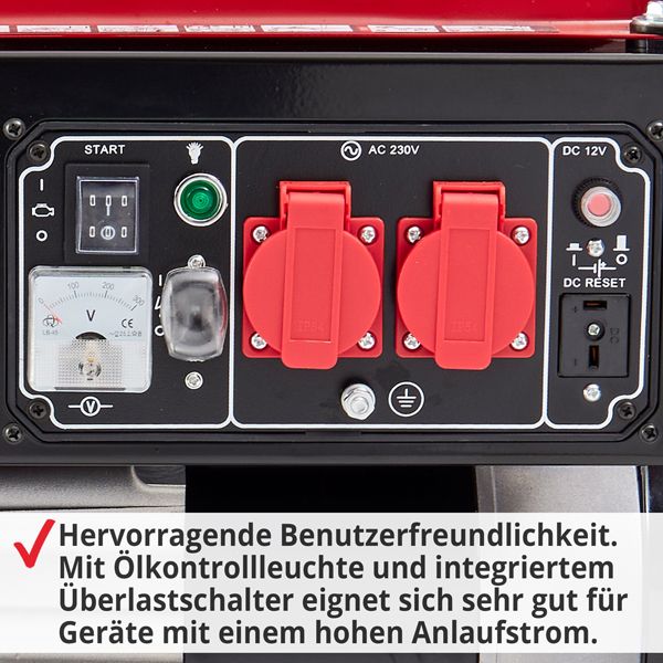 HECHT Stromaggregat GG 3300 Stromaggregat mit hoher Benutzerfreundlichkeit