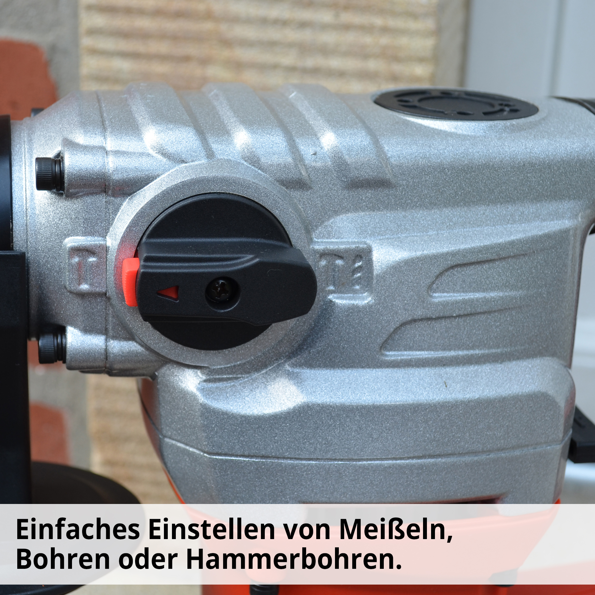 HECHT 1036 Bohrhammer; Einfaches Einstellen von Meißeln, Bohren oder Hammerbohren