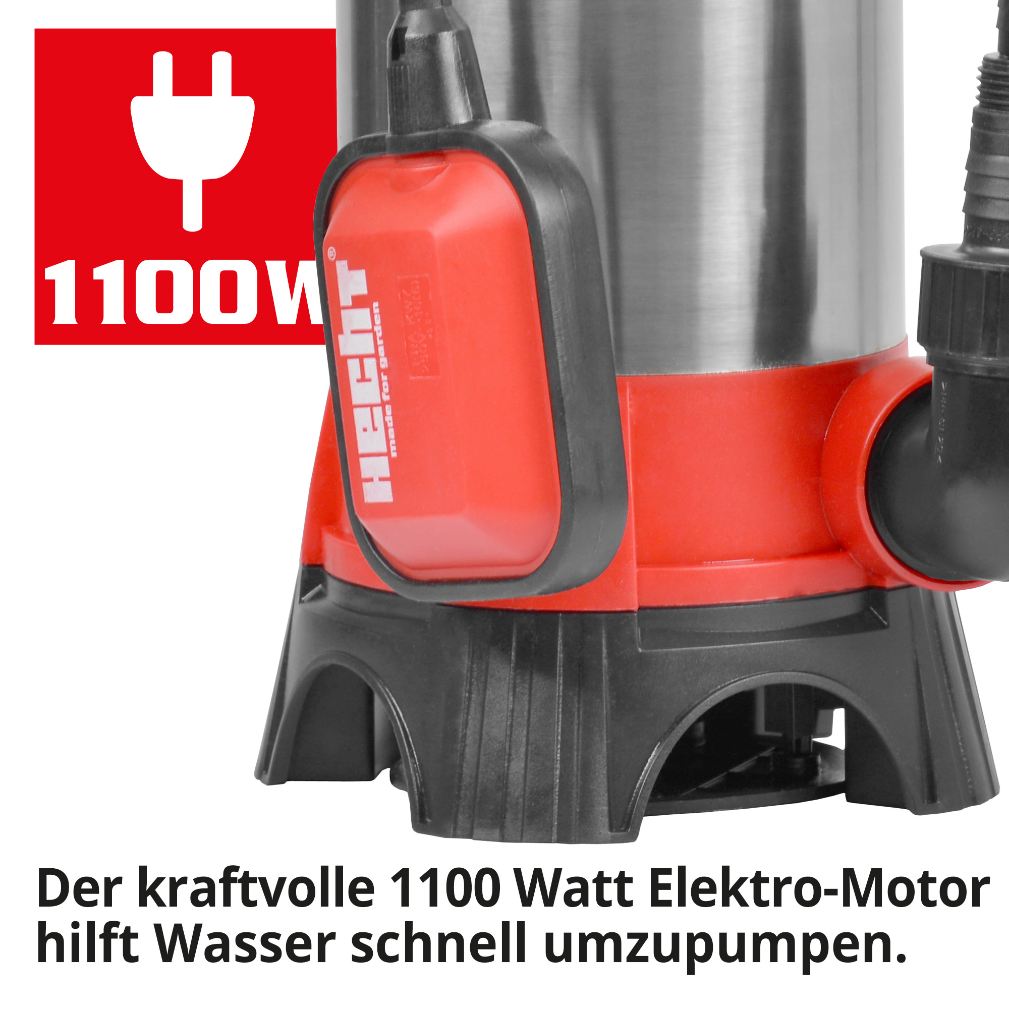 Tauchpumpe; 1100 Watt starker Elektromotor