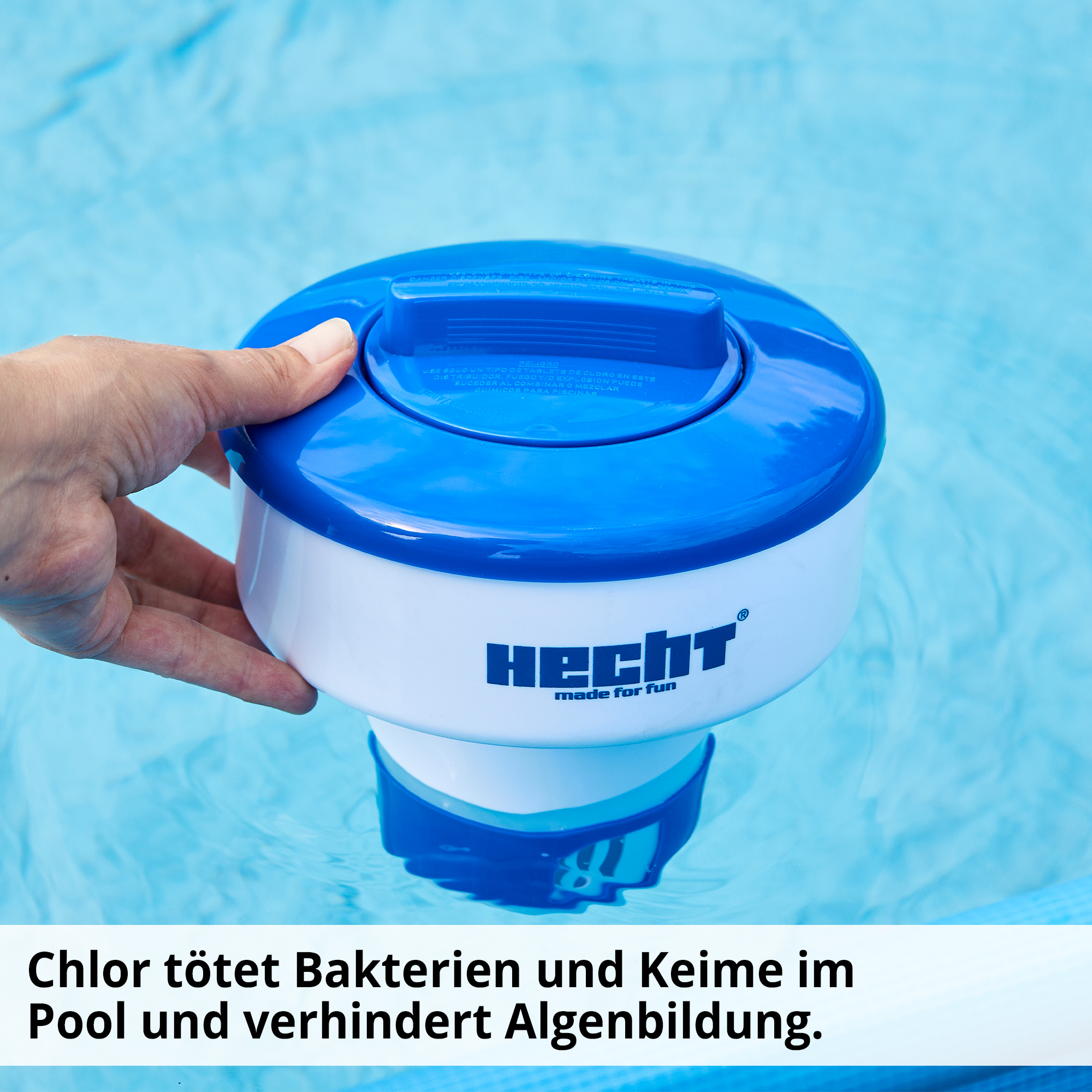 Chlor Dosierspender 060702 Chlor reinigt das Wasser und hemmt Algenwachstum
