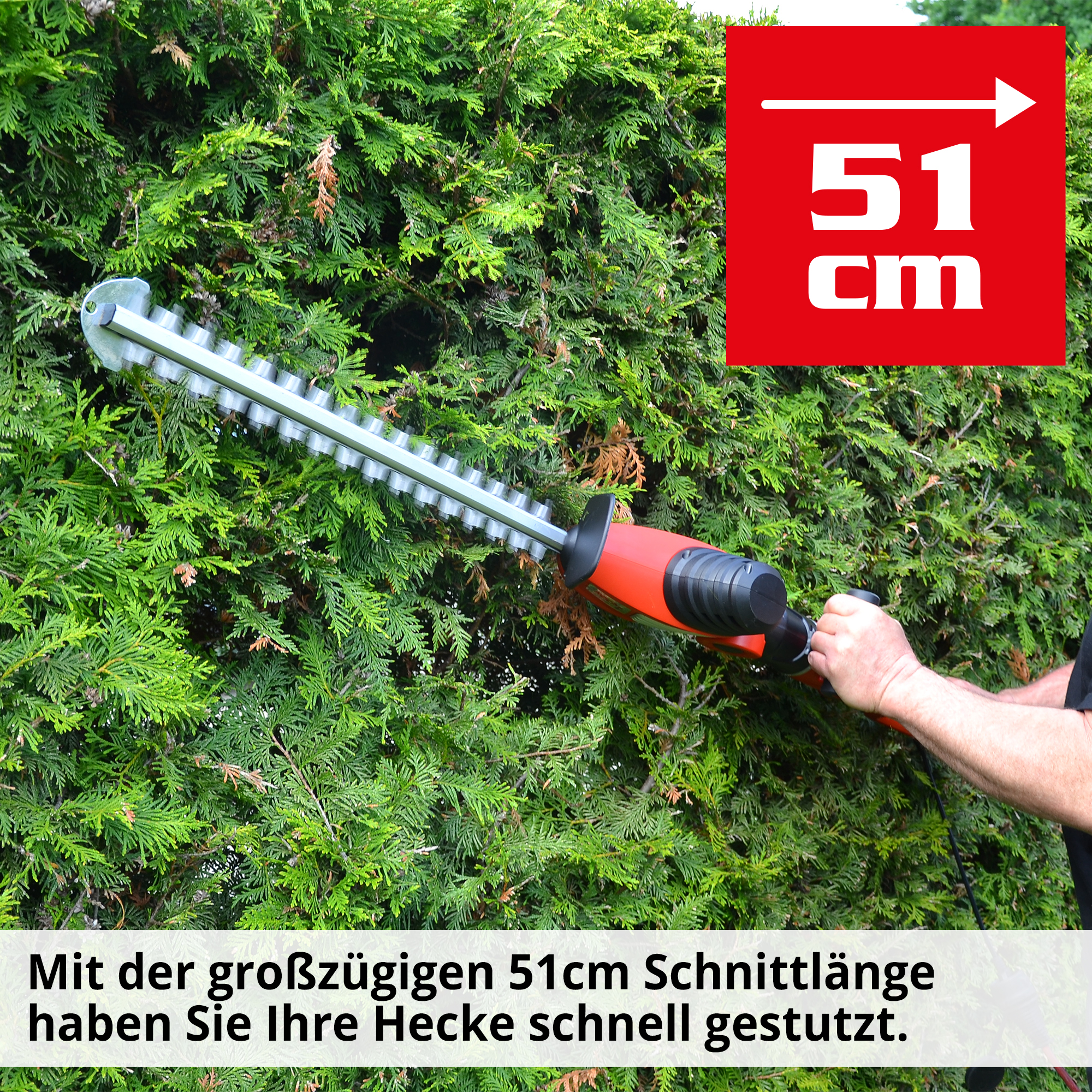 Hecht Elektro-Gartenschere mit 51 cm Schnittlänge schnelles vorankommen 