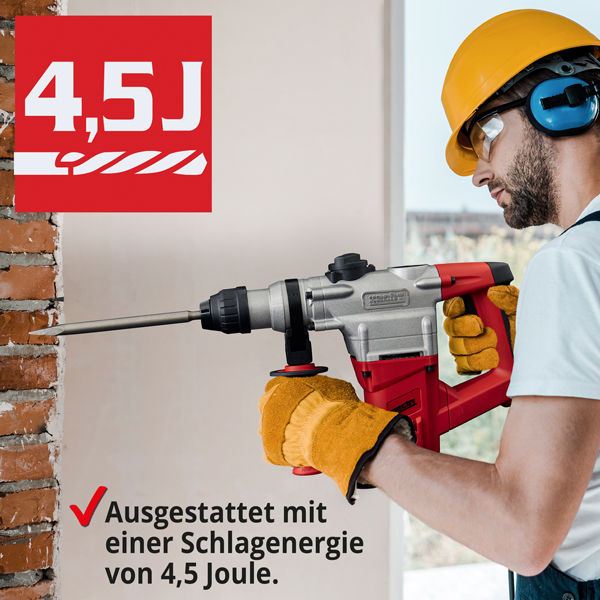 Bohrhammer; Hohe Schlagenergie von 4,5 Joule