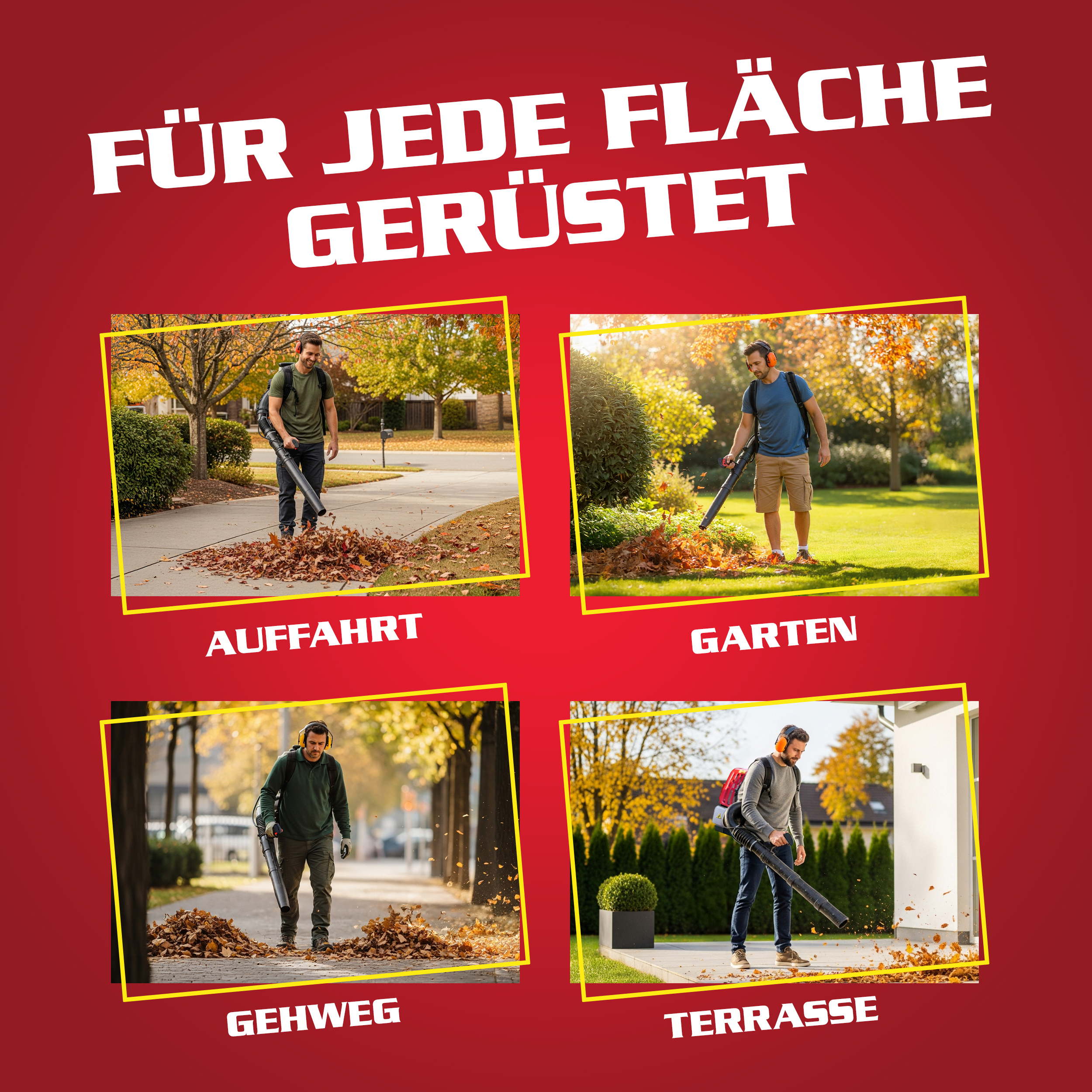 Benzin-Laubbläser mit geringem Gewicht für langes und bequemes arbeiten 
