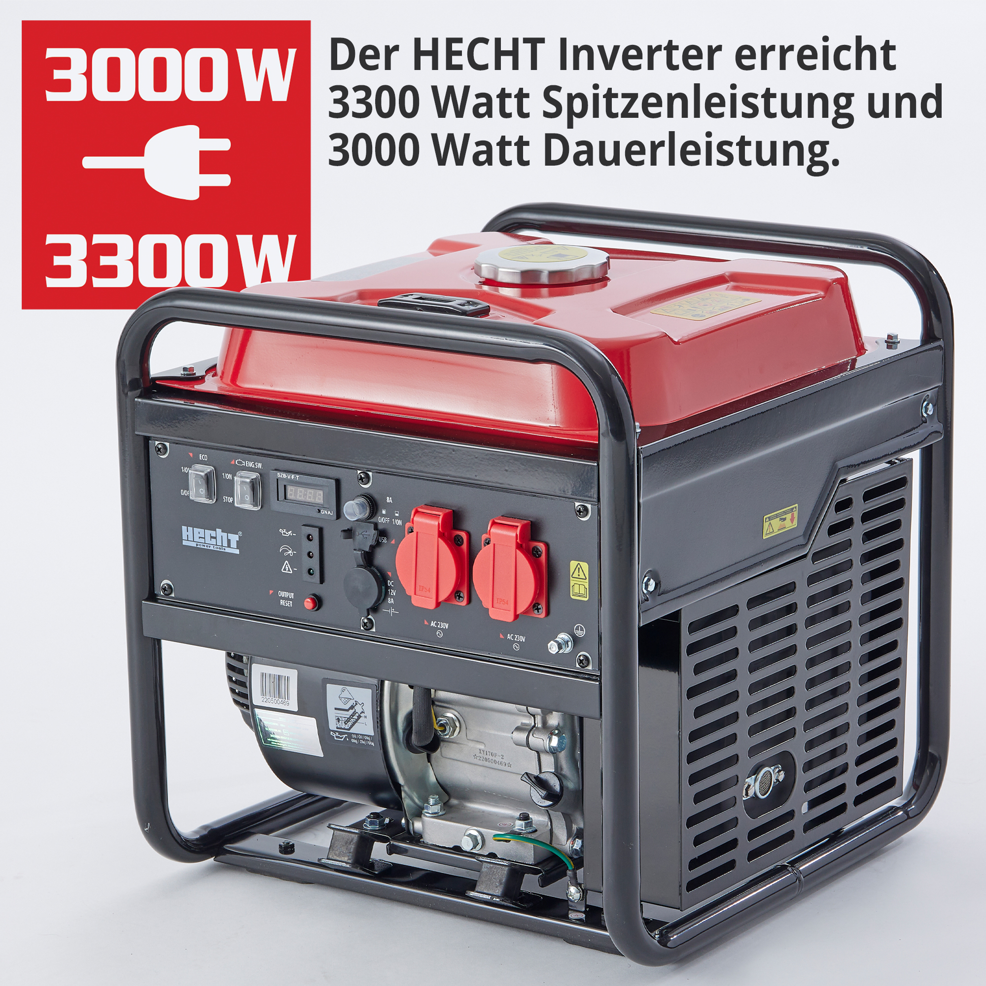 Hecht IG 3601 Inverter Benzin Notstromaggregat erreicht eine hohe Spitzenleistung