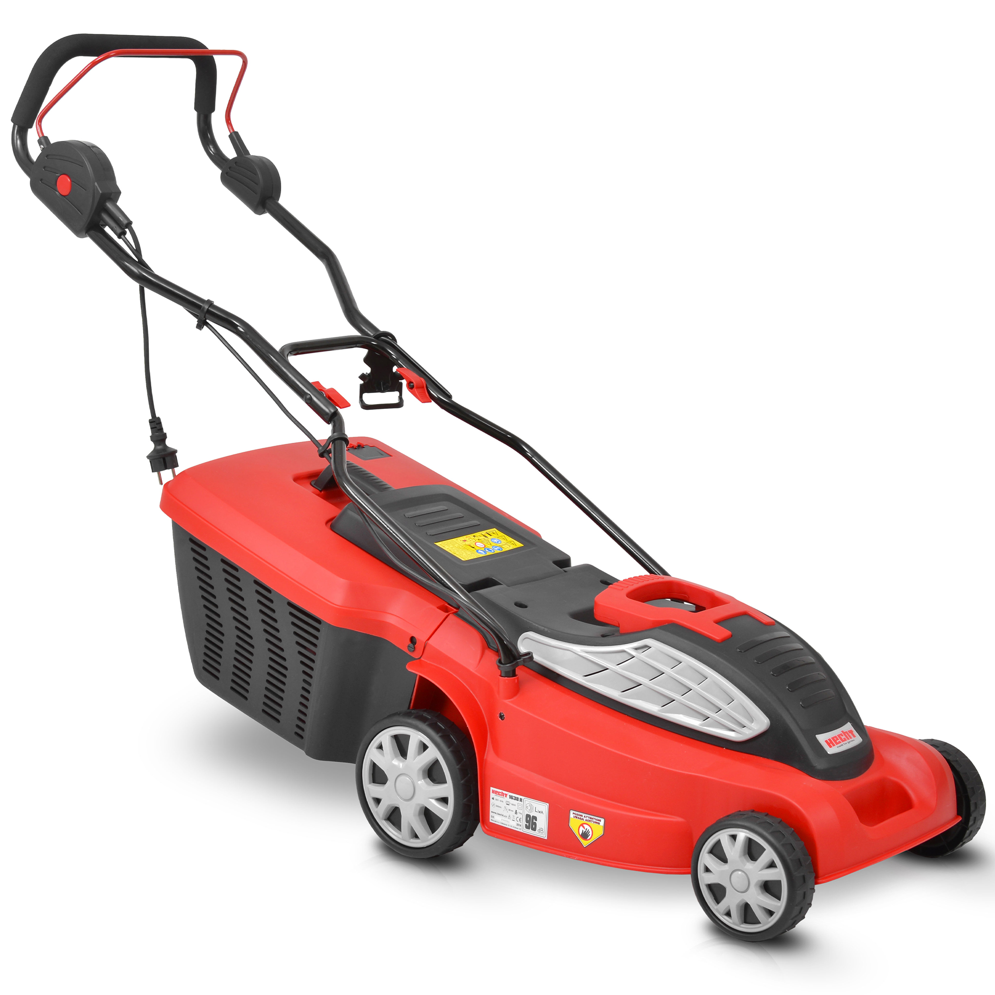 Hecht Elektro-Rasenmäher 1638 R mit 38 cm Schnittbreite und 50 Liter Grasfangkorb 