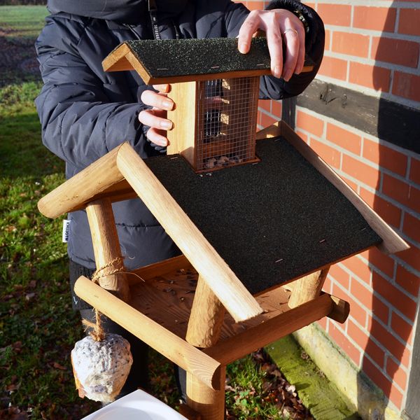 Zooprinz Vogelhäuser mit Ständer Einfach zu montierender Futterspender