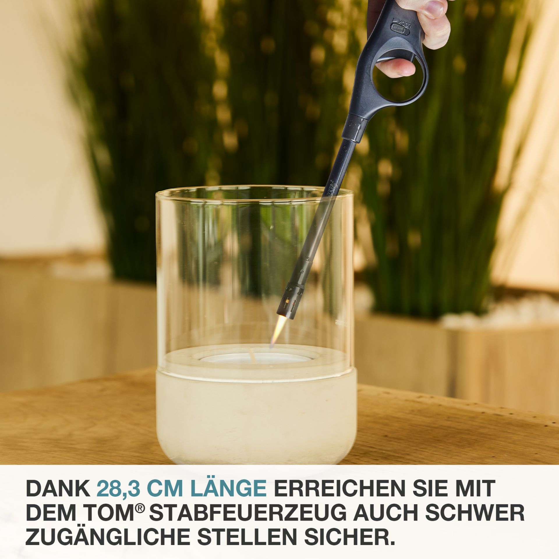 TOM Stabfeuerzeug fest; 28,3 Zentimeter lang
