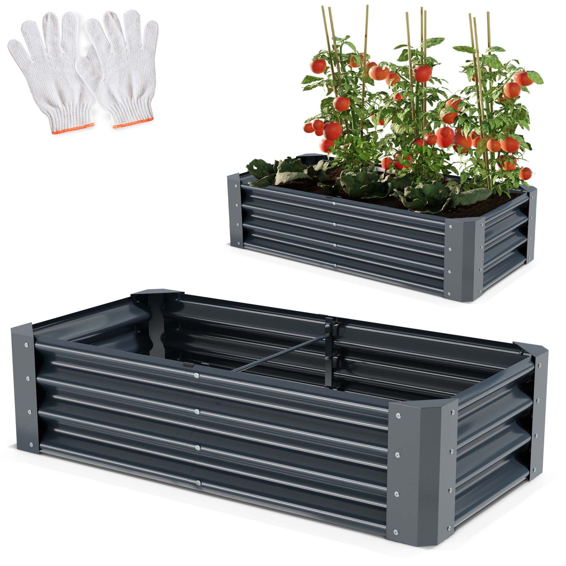 ONBEST, Hochbeet Stahl Anthrazit, Artikelnummer 44417