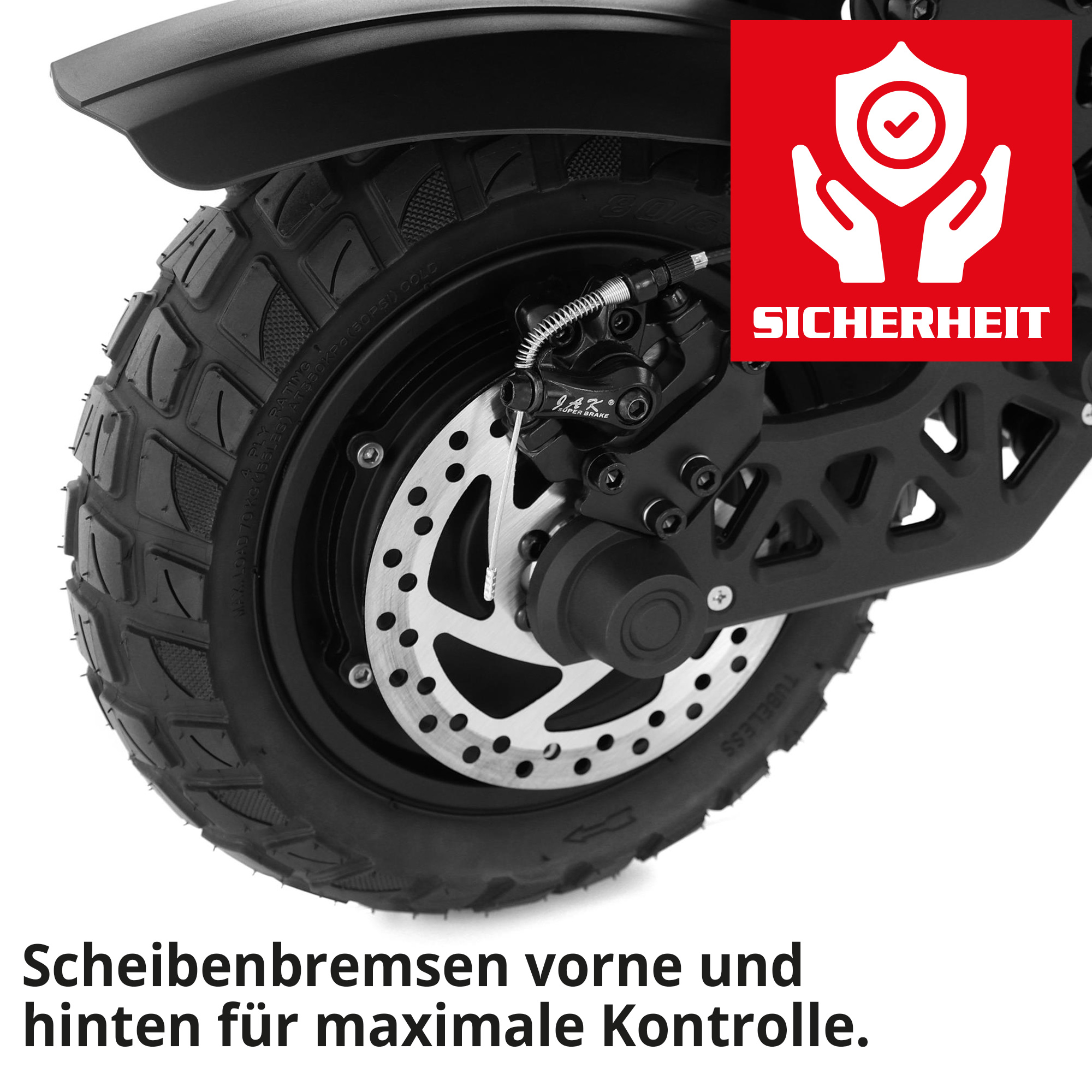 E-Scooter mit Bremsen
