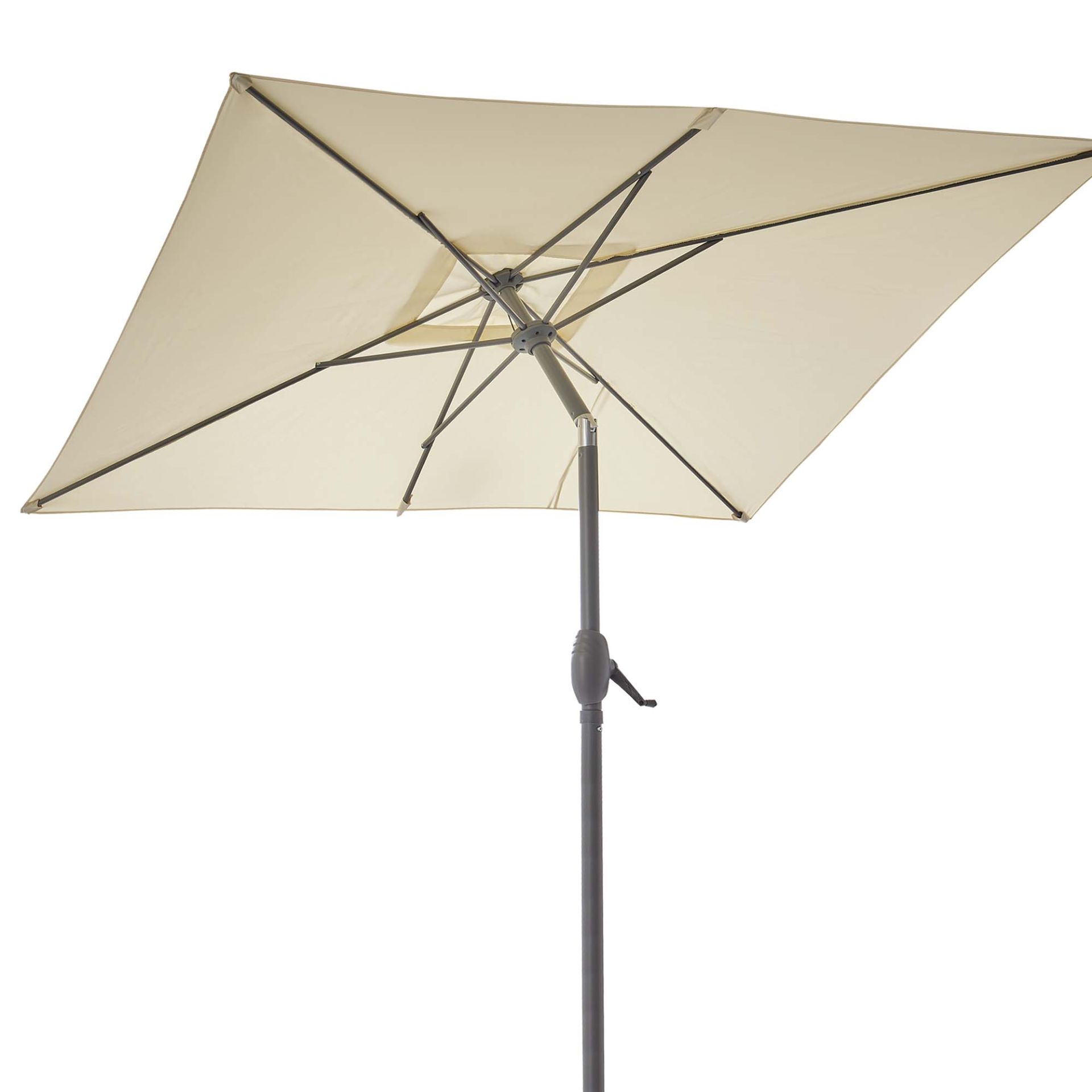 TOM Sonnenschirm mit Kurbel SU-100 Beige; großer Sonnenschirm