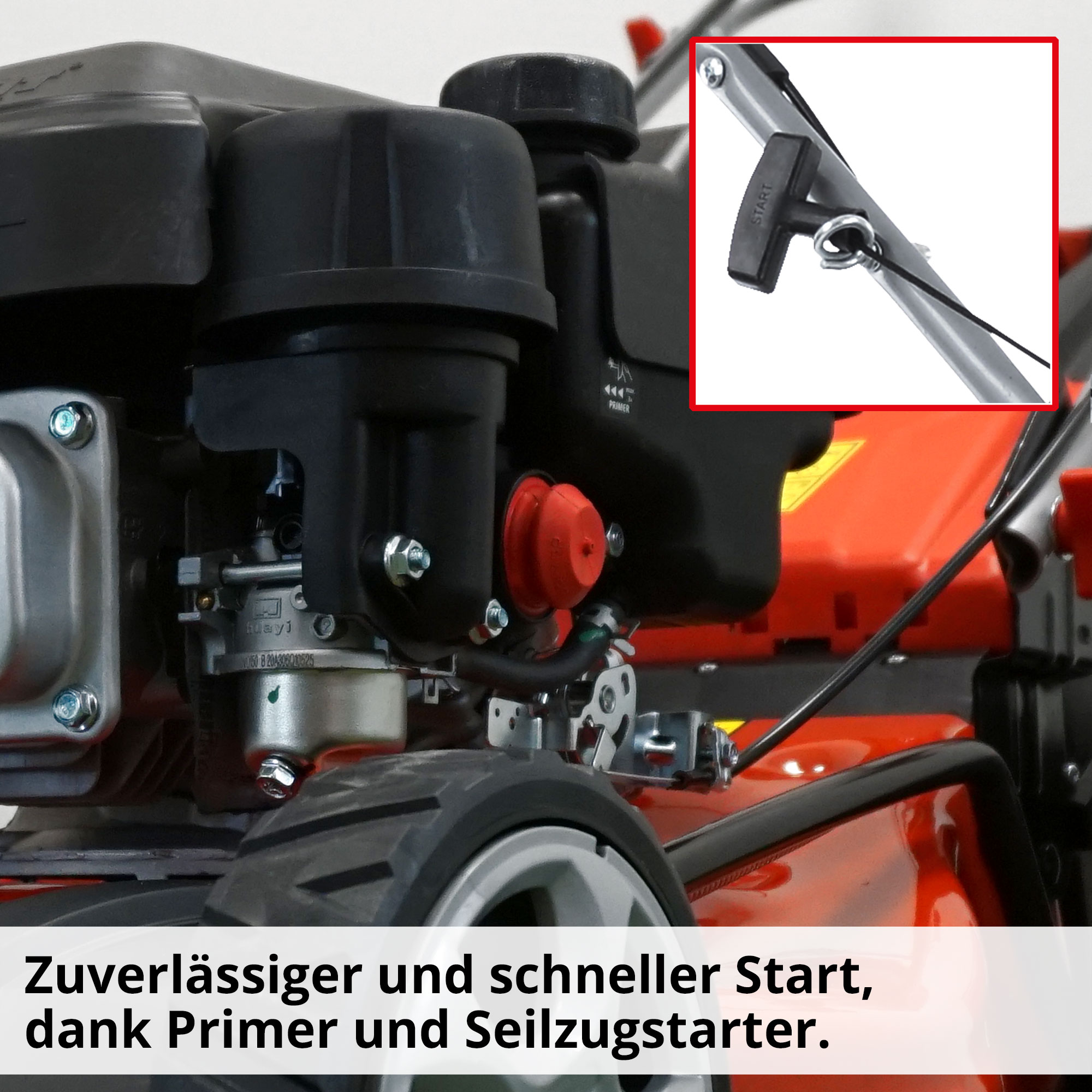 Hecht Benzin-Rasenmäher 546 mit Seilzugstarter und zuverlässigem schnellen Start 