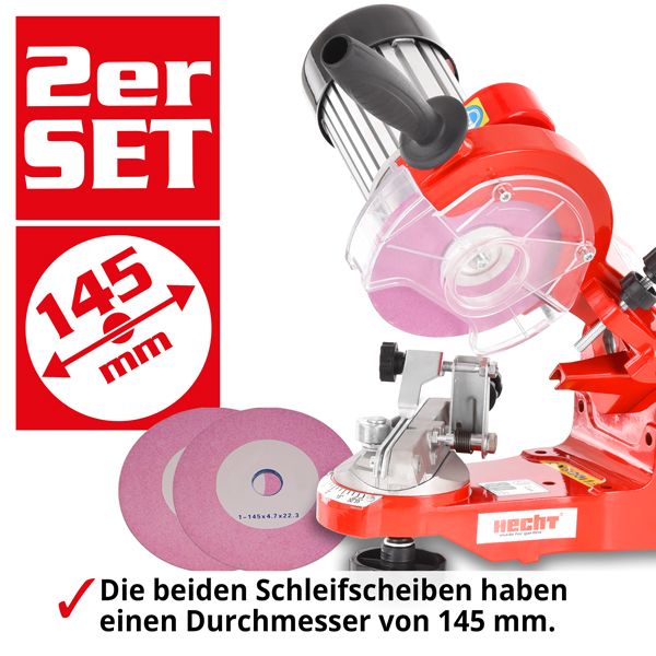 HECHT Kettenschärfgerät 9230 Kettenschärfgerät mit 145 mm Schleifscheiben für schnelles arbeiten