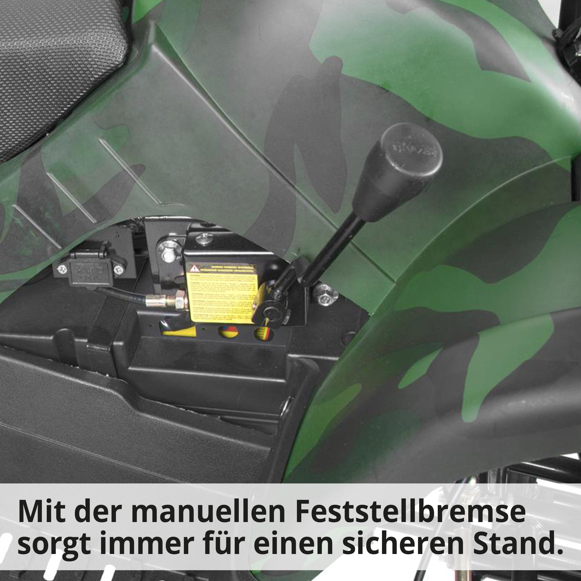 Elektro-Quad HECHT 59400 mit manueller Feststellbremse für sicheren Stand