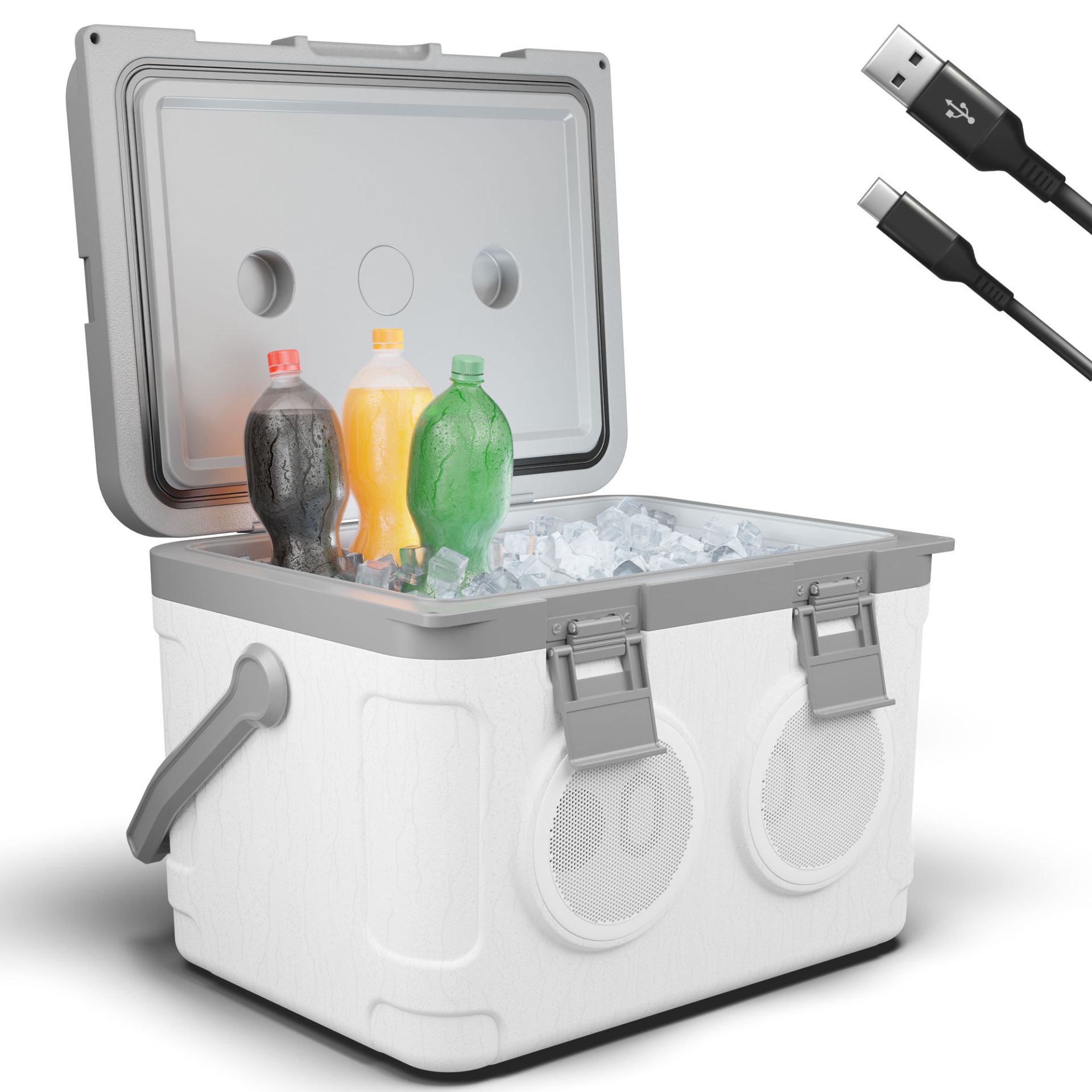 TOM Musikkühlbox CB-210 funktioniert ohne Stromanschluss auch Unterwegs