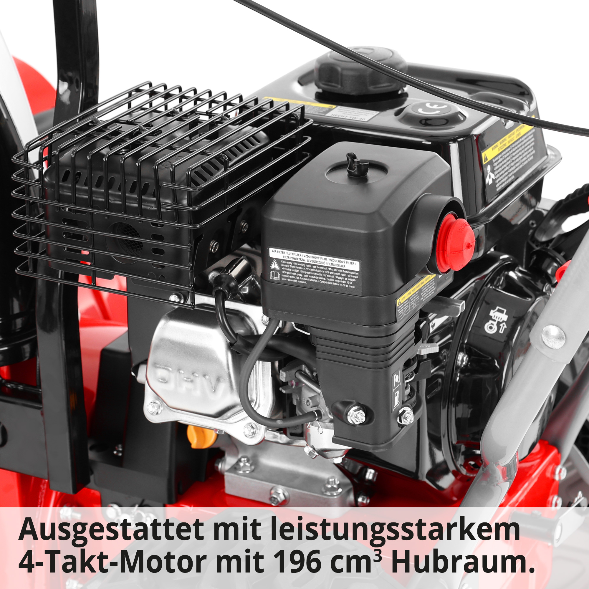 Benzin-Schneefräse mit leistungsstarkem Motor mit 196 cm³