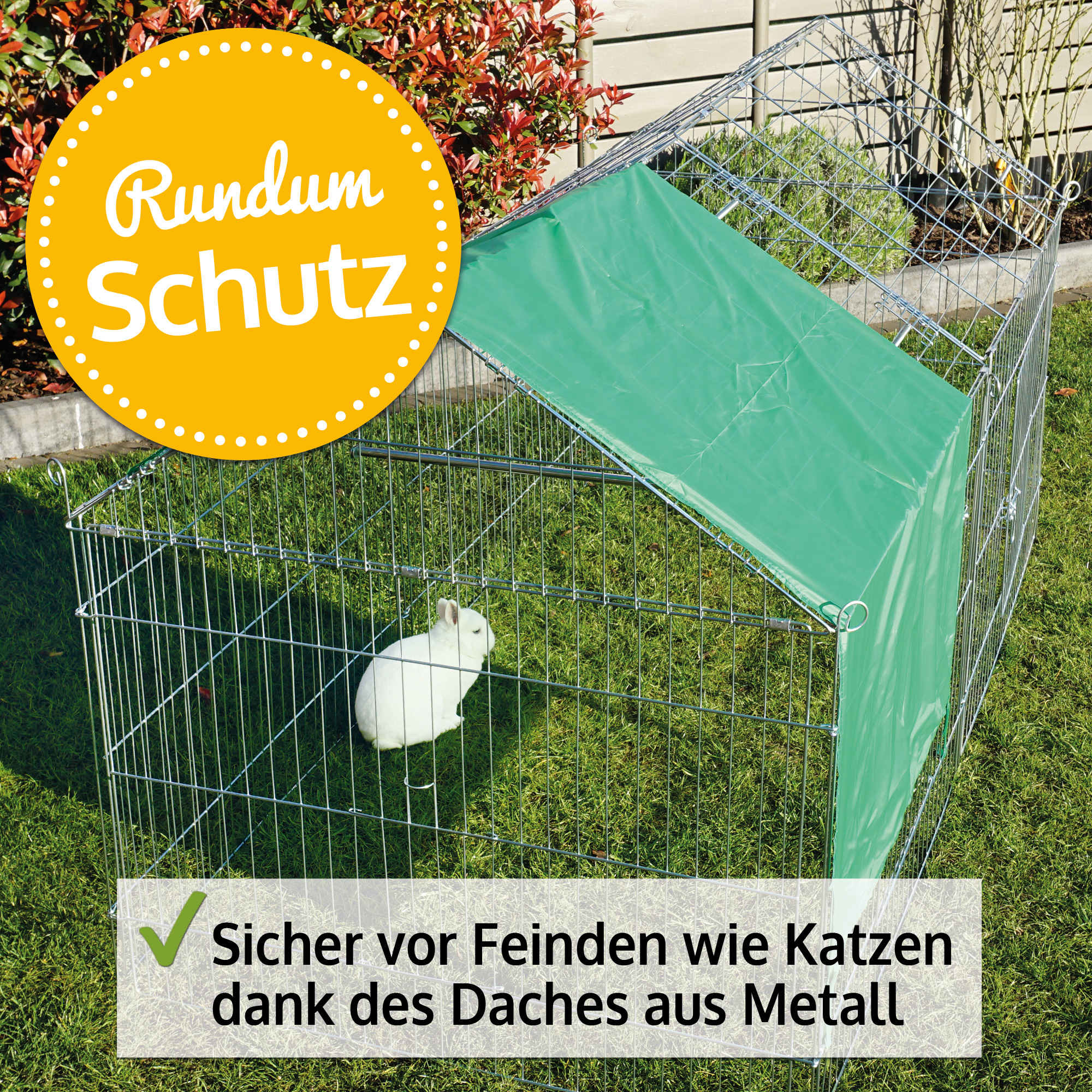 Hühnergehege mit großem Türbereich – geeignet für kleine Hühnergruppen Hühnergehege mit großem Türbereich – geeignet für kleine Hühnergruppen