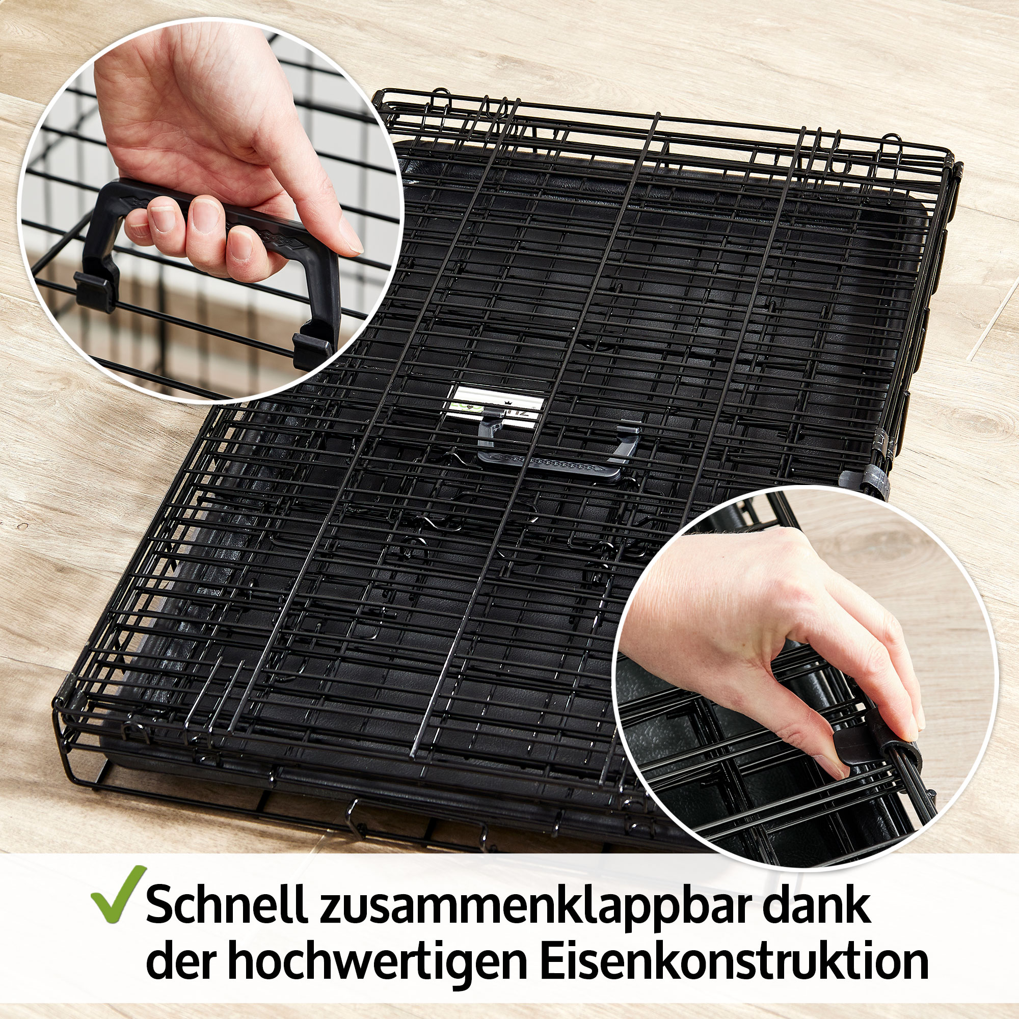 zooprinz Hundebox XL mit herausziehbarer Kunststoffwanne wasserdicht