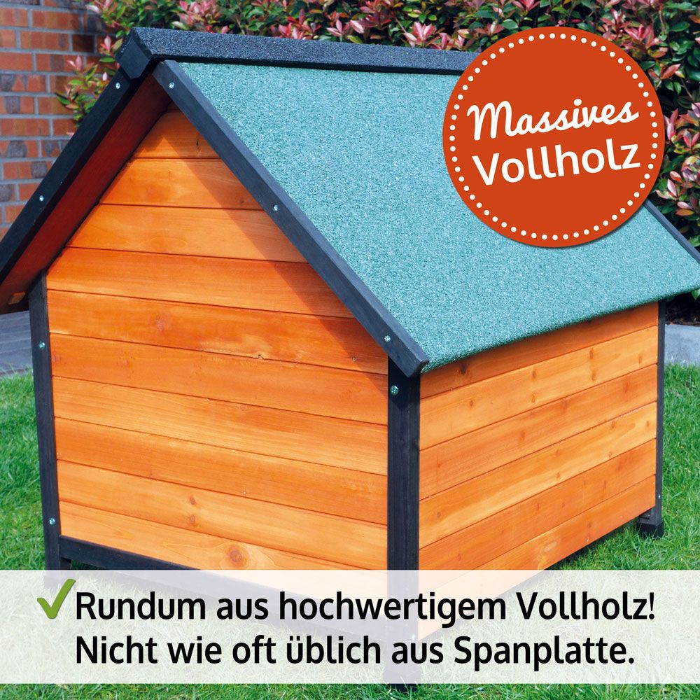 Hundehütte Luna XL; hochwertiges Vollholz Hundehütte Luna XL; hochwertiges Vollholz