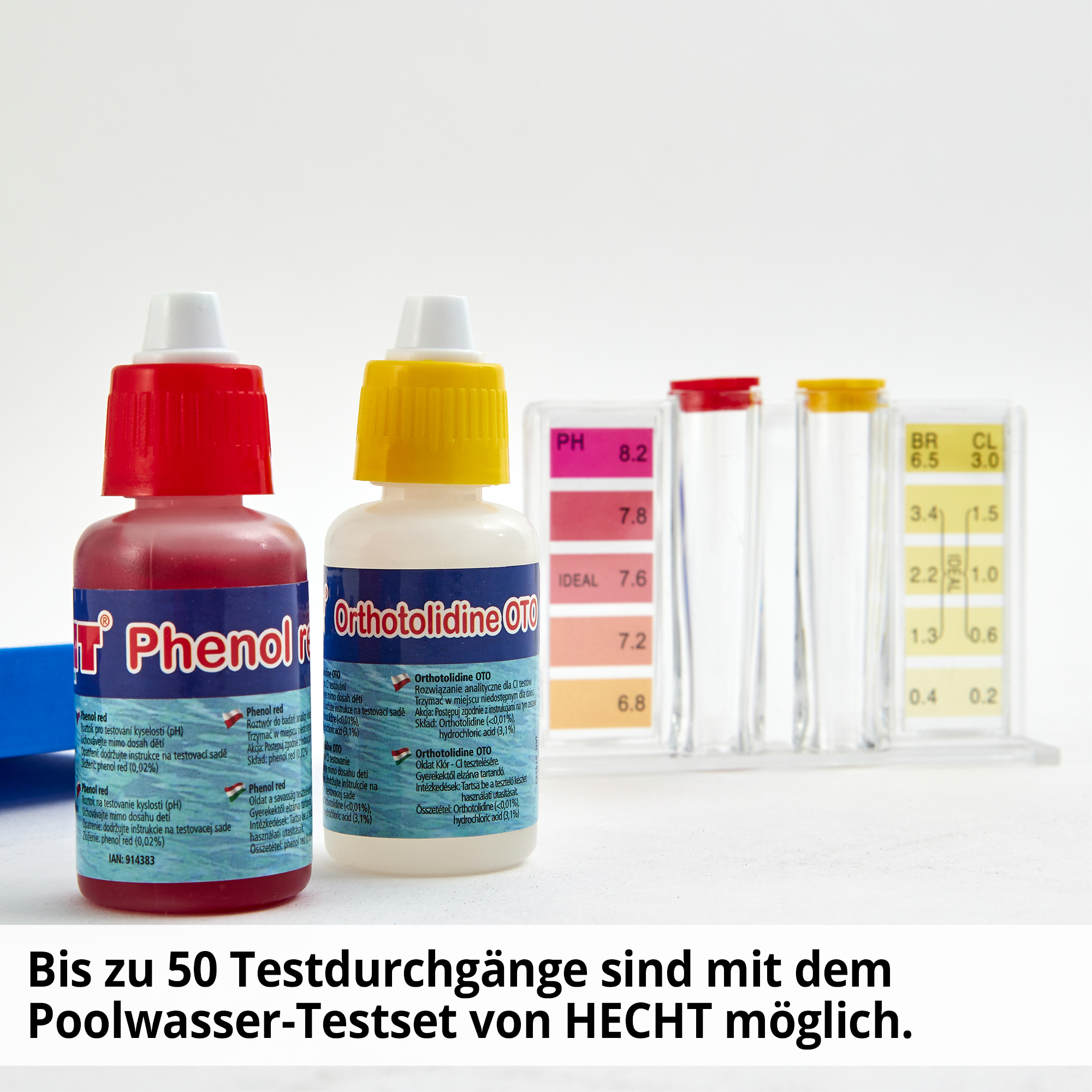 HECHT Poolwasser-Test-Set »060601« Mehrfache Testergebnisse mit einem set möglcih