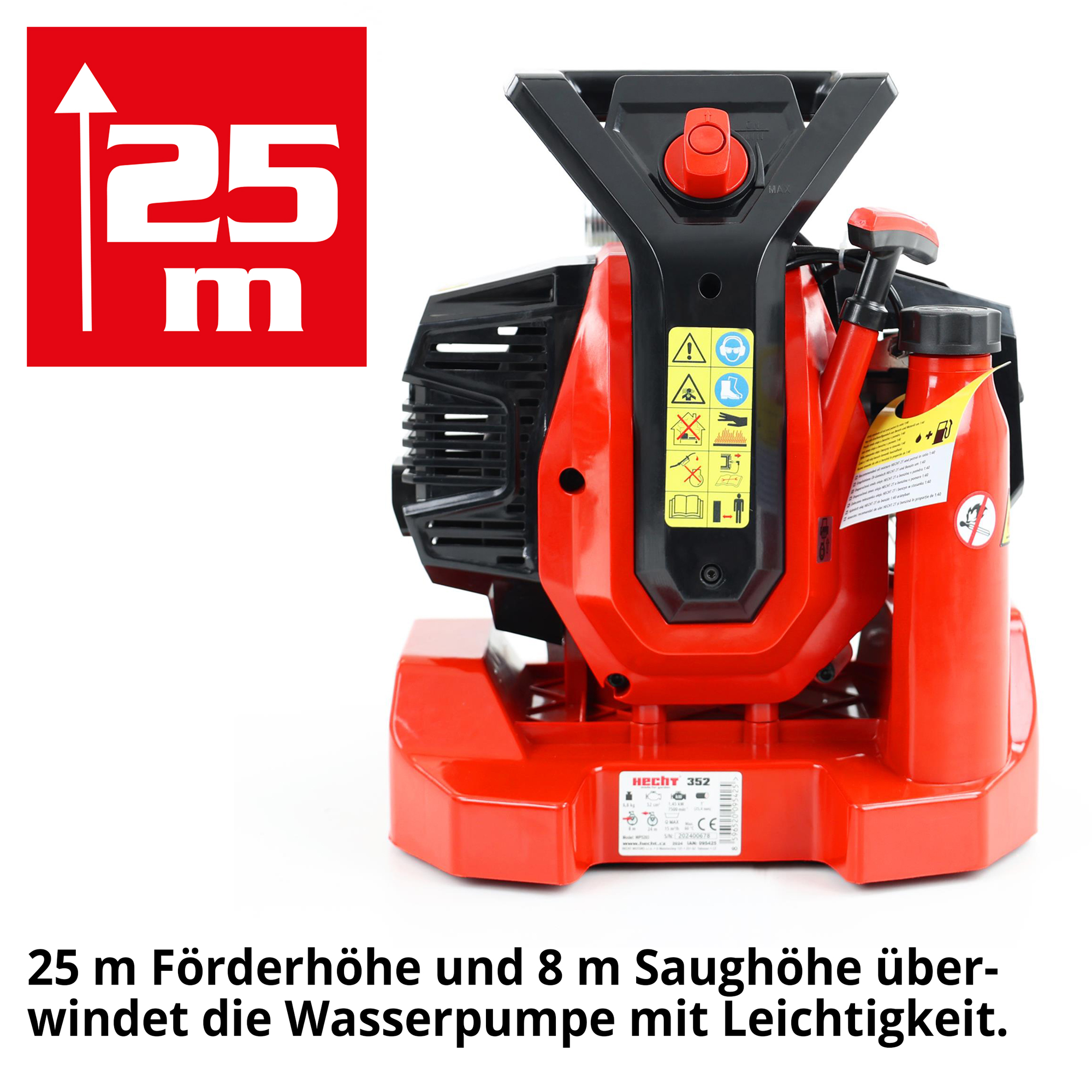 Benzin Wasserpumpe mit großer Förderhöhe und Saughöhe